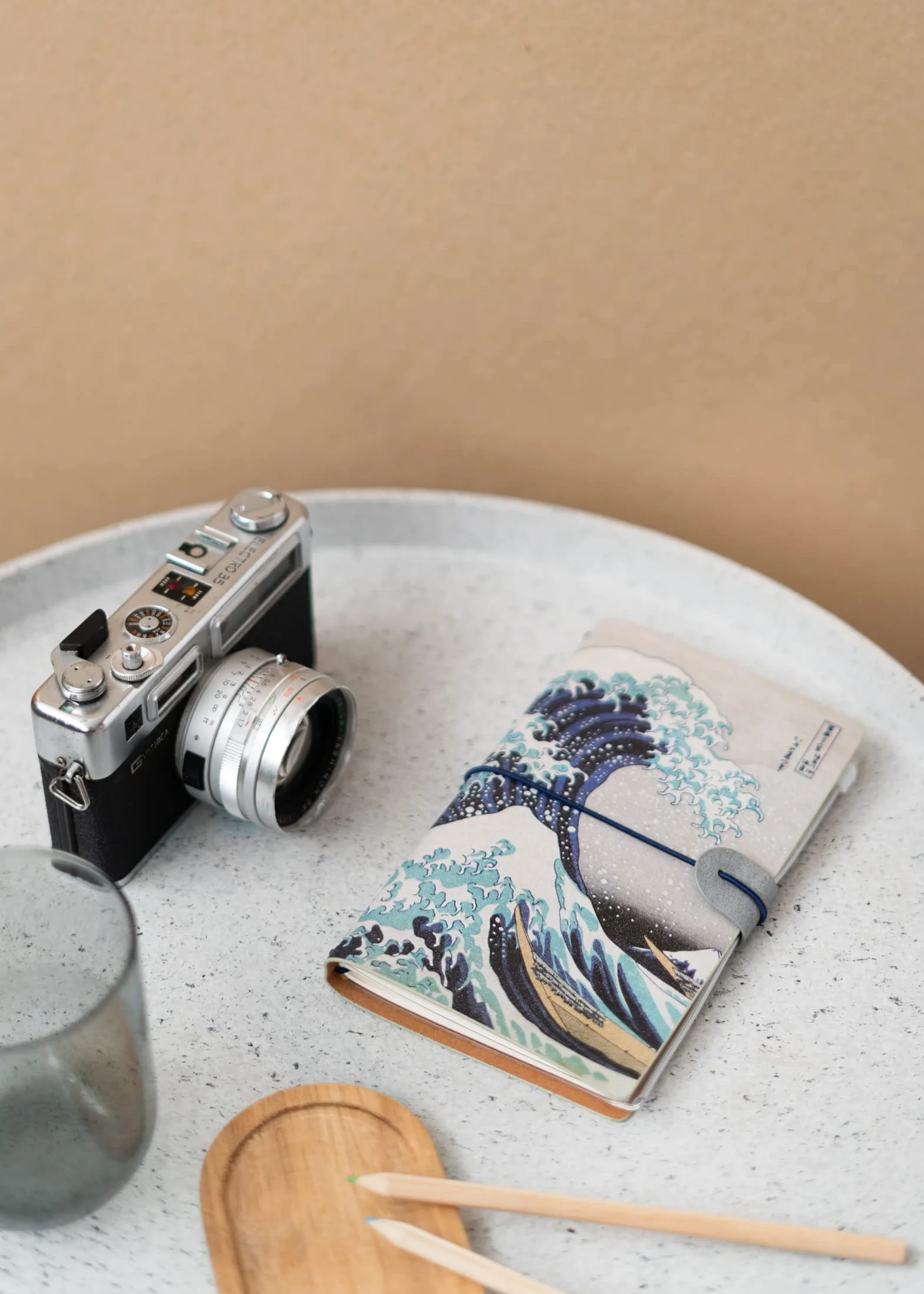 Kokonote Hokusai Travel Journal PU Leather Notebook Diary Travel Accessories Gifts