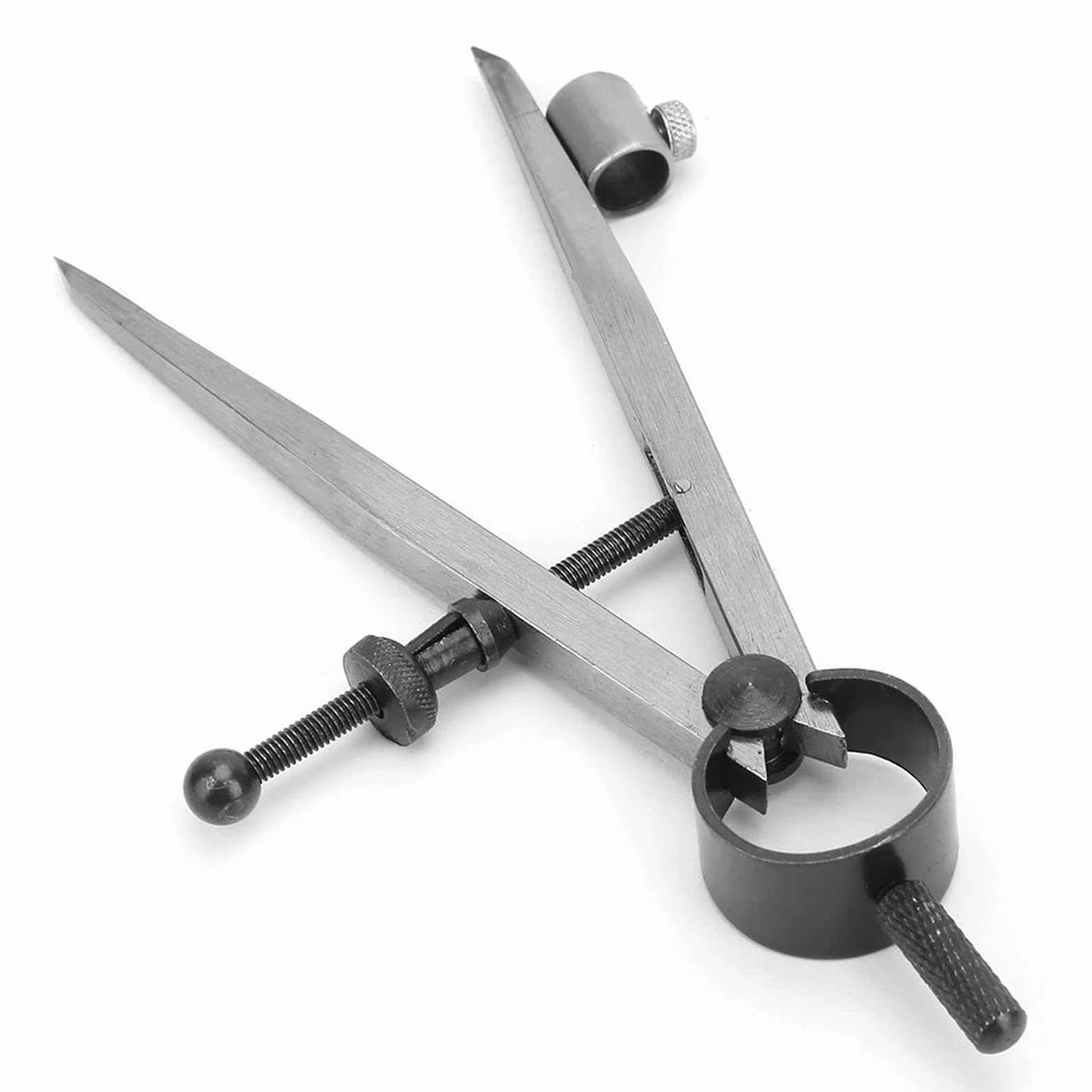 Cyrkiel Kreślarski 100mm Regulowany do Precyzyjnego Rysowania Technicznego z Ostrzem