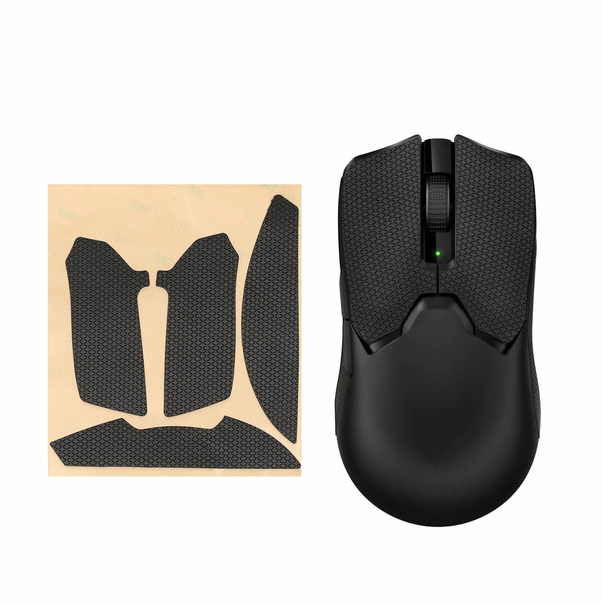 kwmobile Owijka do myszy Razer Viper V2 Pro Antypoślizgowa imitacja skóry Czarna