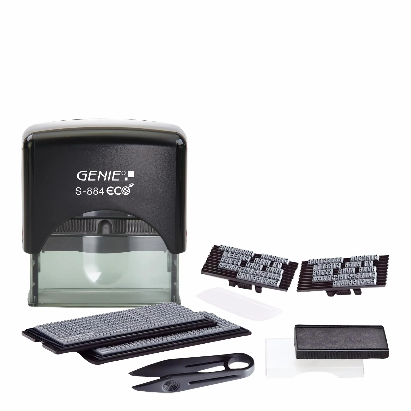 Genie S-884 Zestaw Stempli Samotuszujących Czarny Srebrny