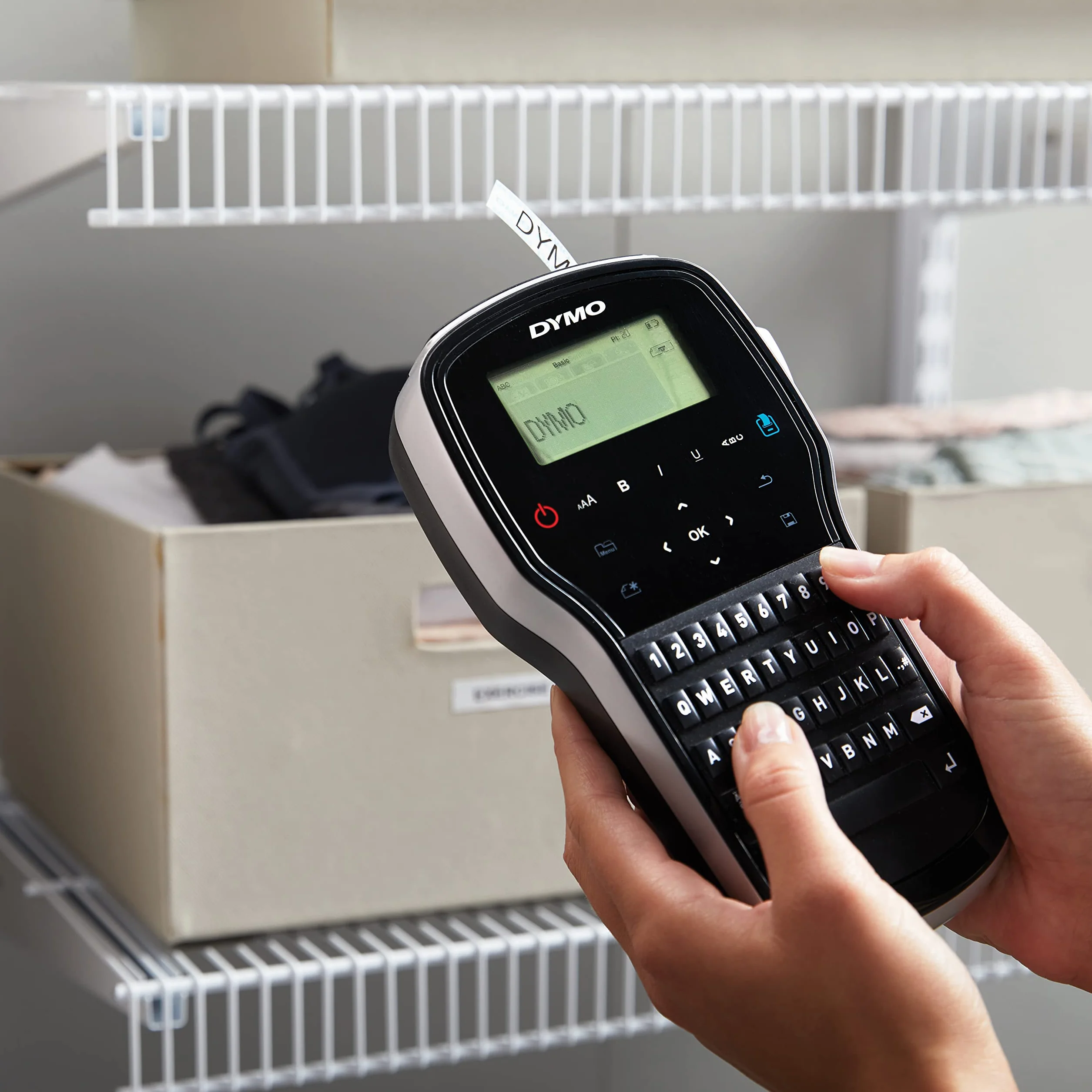 DYMO LabelManager 280 Zestaw ręcznej drukarki etykiet QWERTY 2 rolki D1 walizka