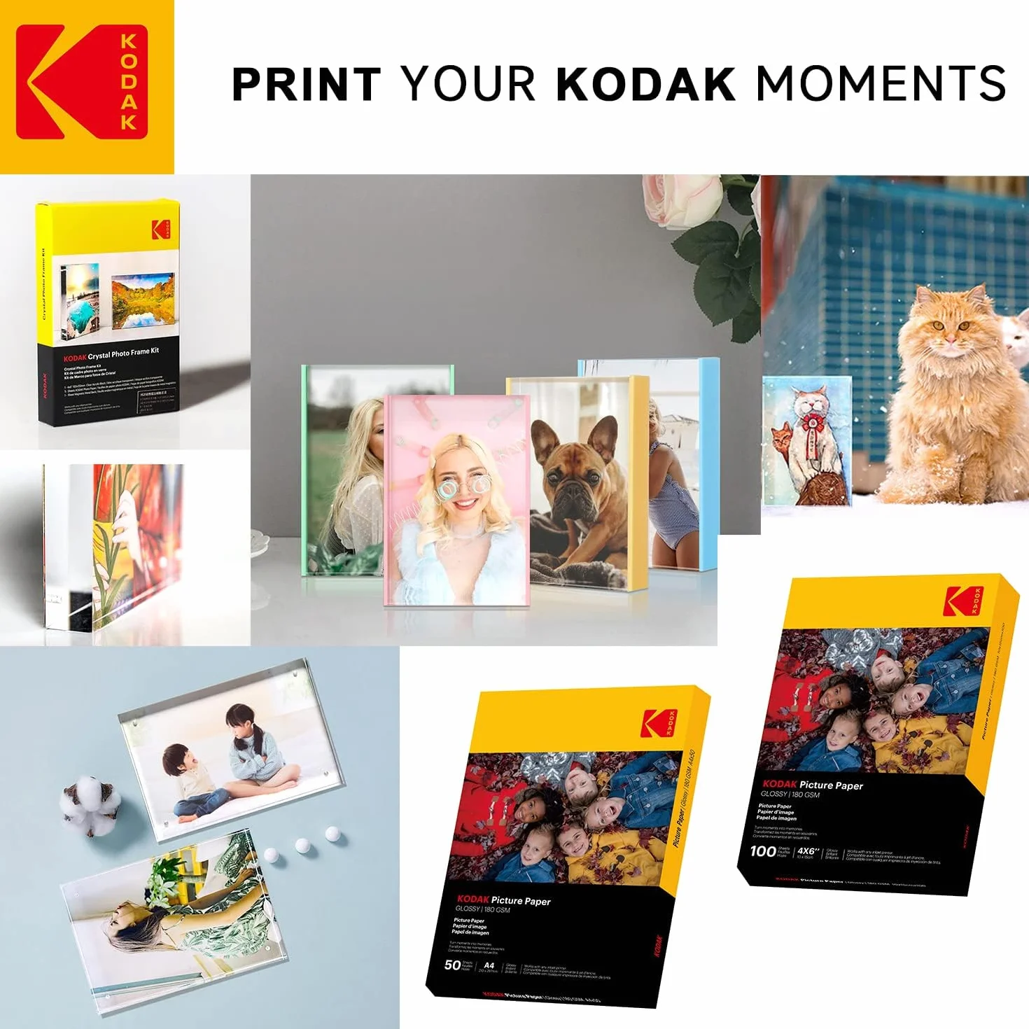 KODAK papier fotograficzny błyszczący 13x18 cm 280g/m² 20 arkuszy druk atramentowy