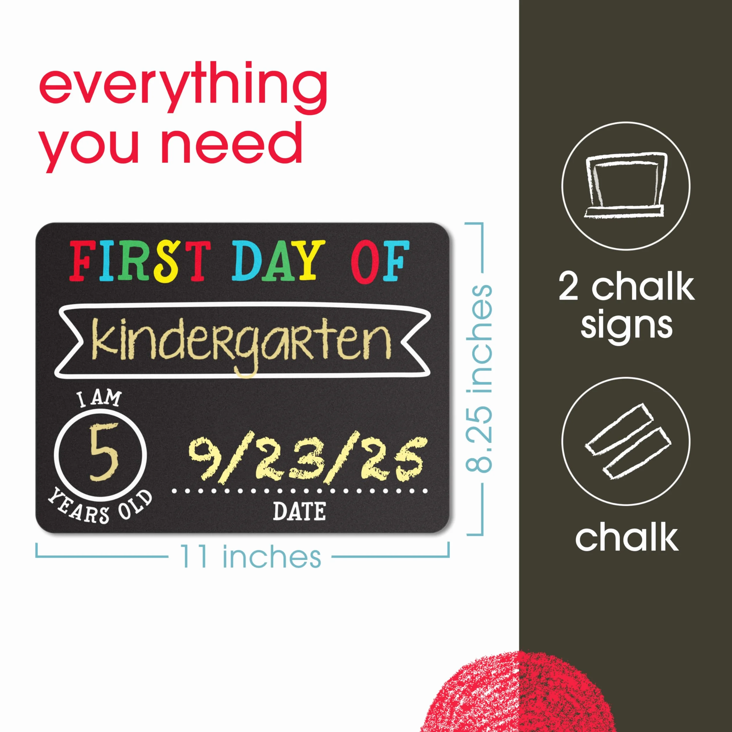 Pearhead Pierwszy I Ostatni Dzień Szkoły Fotokompartament Signs Chalkboard