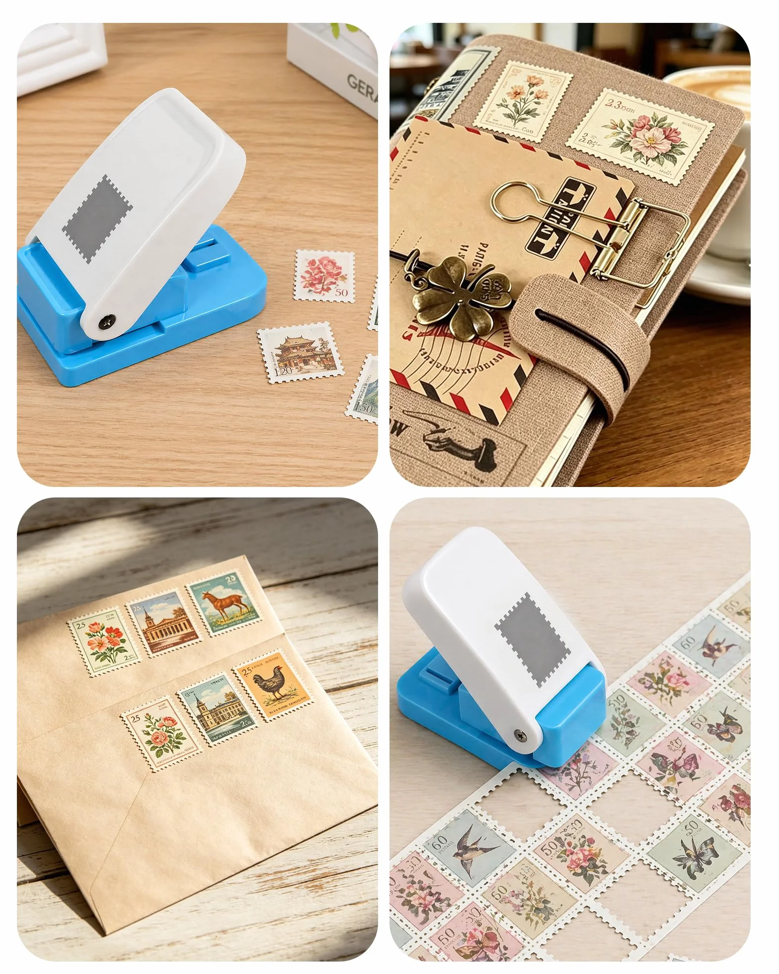 Dziurkacz Ozdobny Znaczek, 2x2,5cm Prostokątny Dziurkacz do Papieru, Dziurkacz Dźwigniowy do DIY, Scrapbookingu, Tworzenia Kartek i Prac Plastycznych