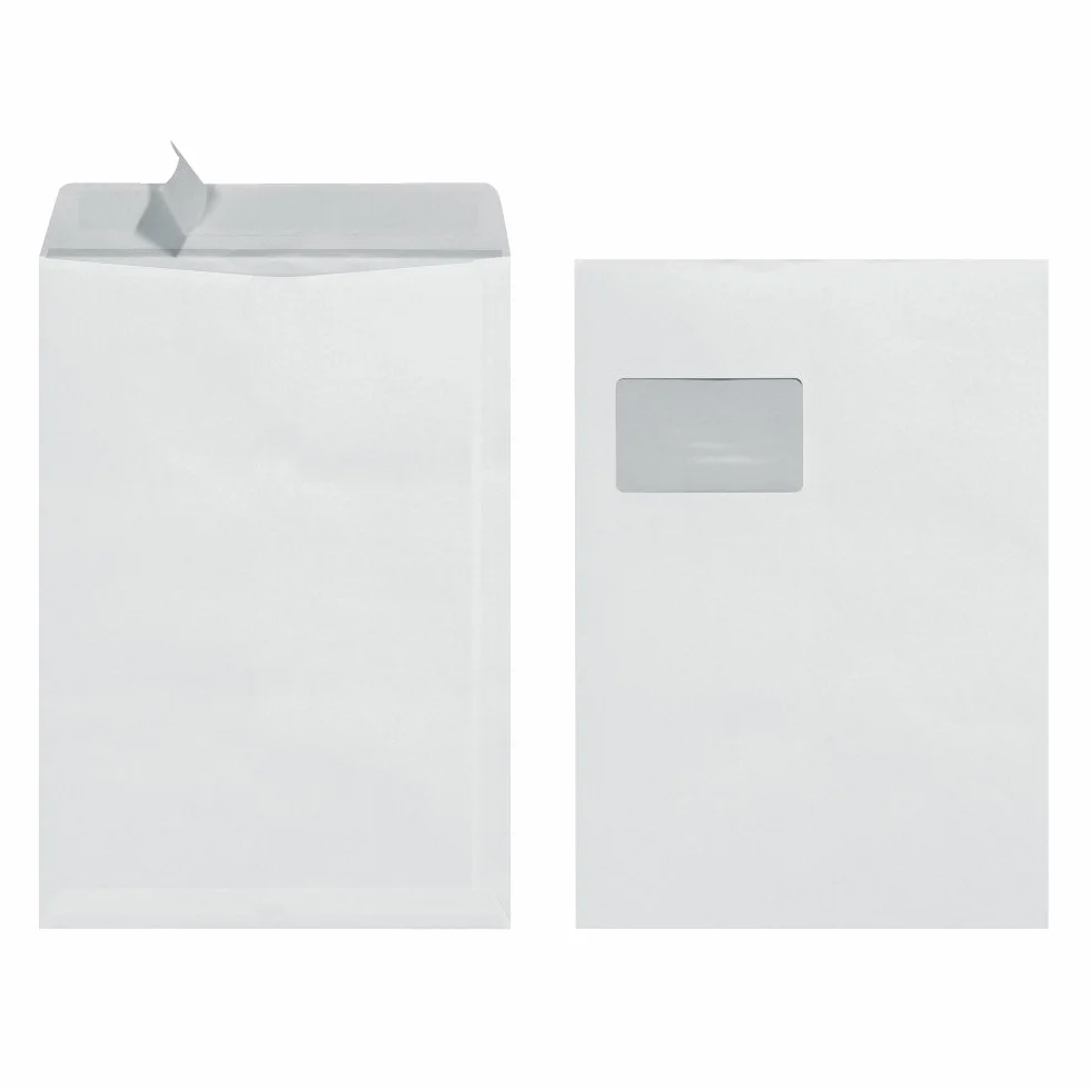 Herlitz 10837557 Koperta C4 Samoprzylepna z Okienkiem Zgrzewana Biała 25 Sztuk