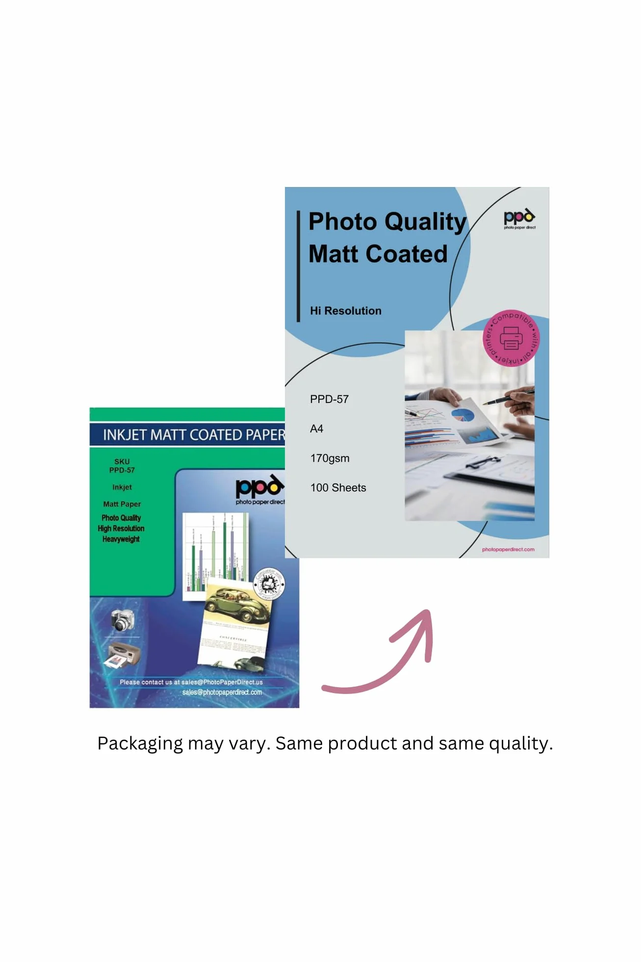 Papier Fotograficzny Matowy 170 g/m² 100 arkuszy PPD-57-100