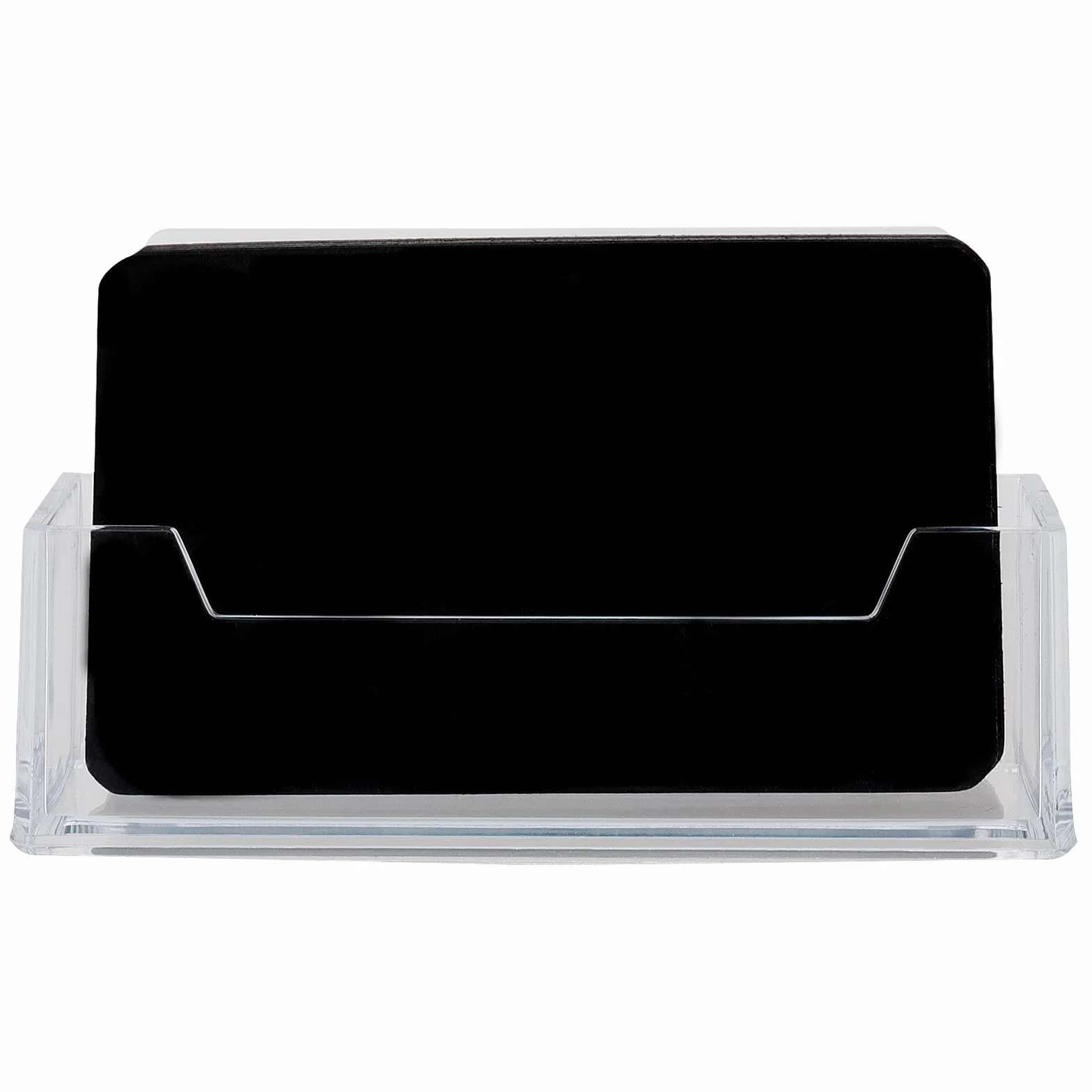 Uchwyty na wizytówki przezroczyste kwadratowe 100x40x53 mm 12 sztuk
