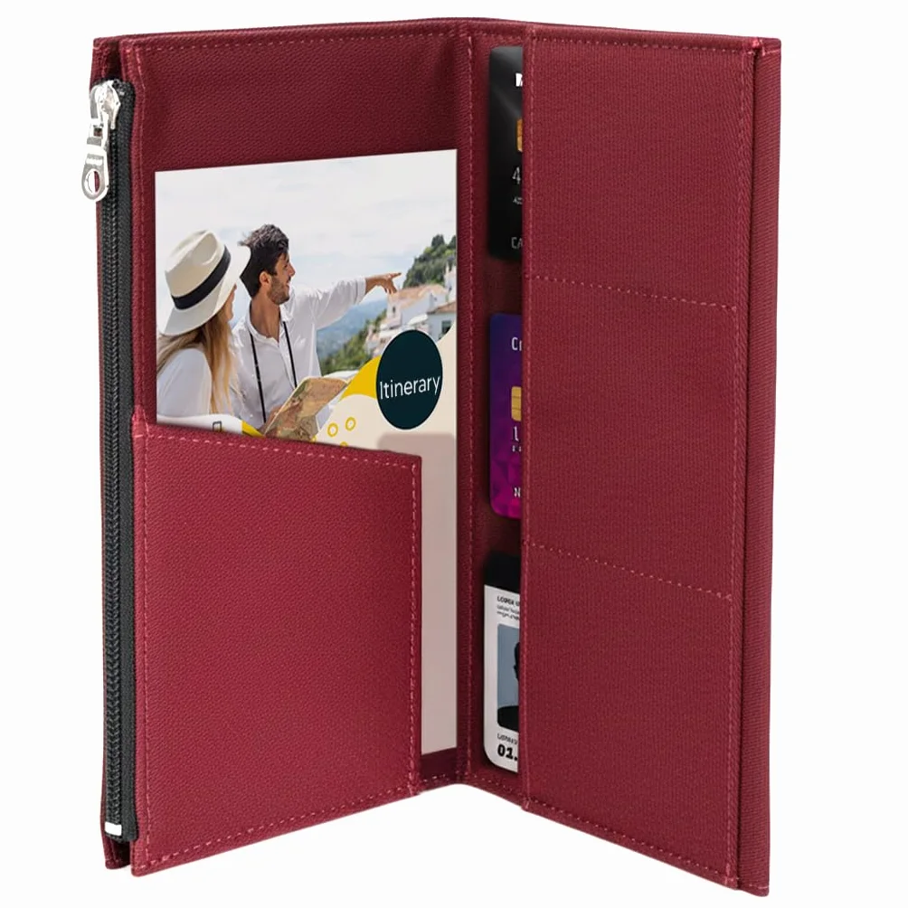 Wanderings Etui Na Zamek Z Kieszonkami Na Karty – Akcesorium Do Notatników Podróżnych W Formacie Regularnym – 21 x 11 cm – Trwałe Akcesorium Z Bawełny 100% Dla Standardowych Notesów I Planerów