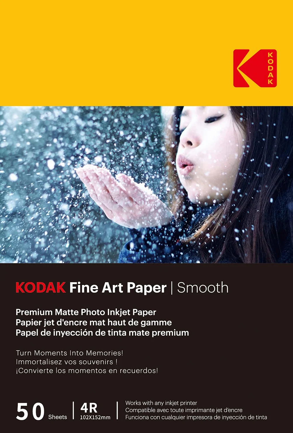 KODAK Fine Art Paper matowy papier fotograficzny 180g/m² A6 10x15cm 50 arkuszy