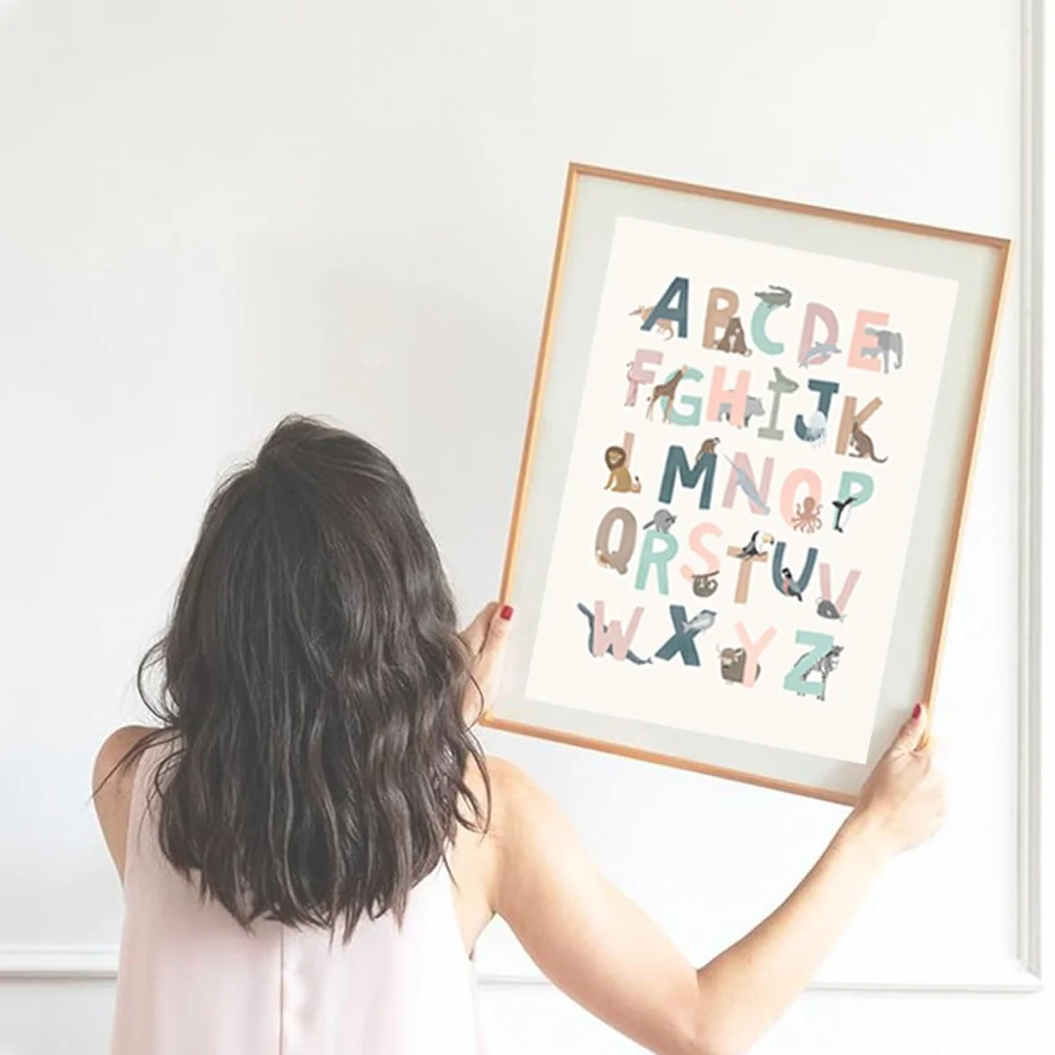 Zamety Zestaw 3 obrazów do pokoju dziecięcego, A4, plakat do pokoju dziecięcego, obrazy na płótnie żaglowym, plakat ABC dla dzieci, alfabet, liczby, zwierzęta, plakat edukacyjny do przedszkola, bez