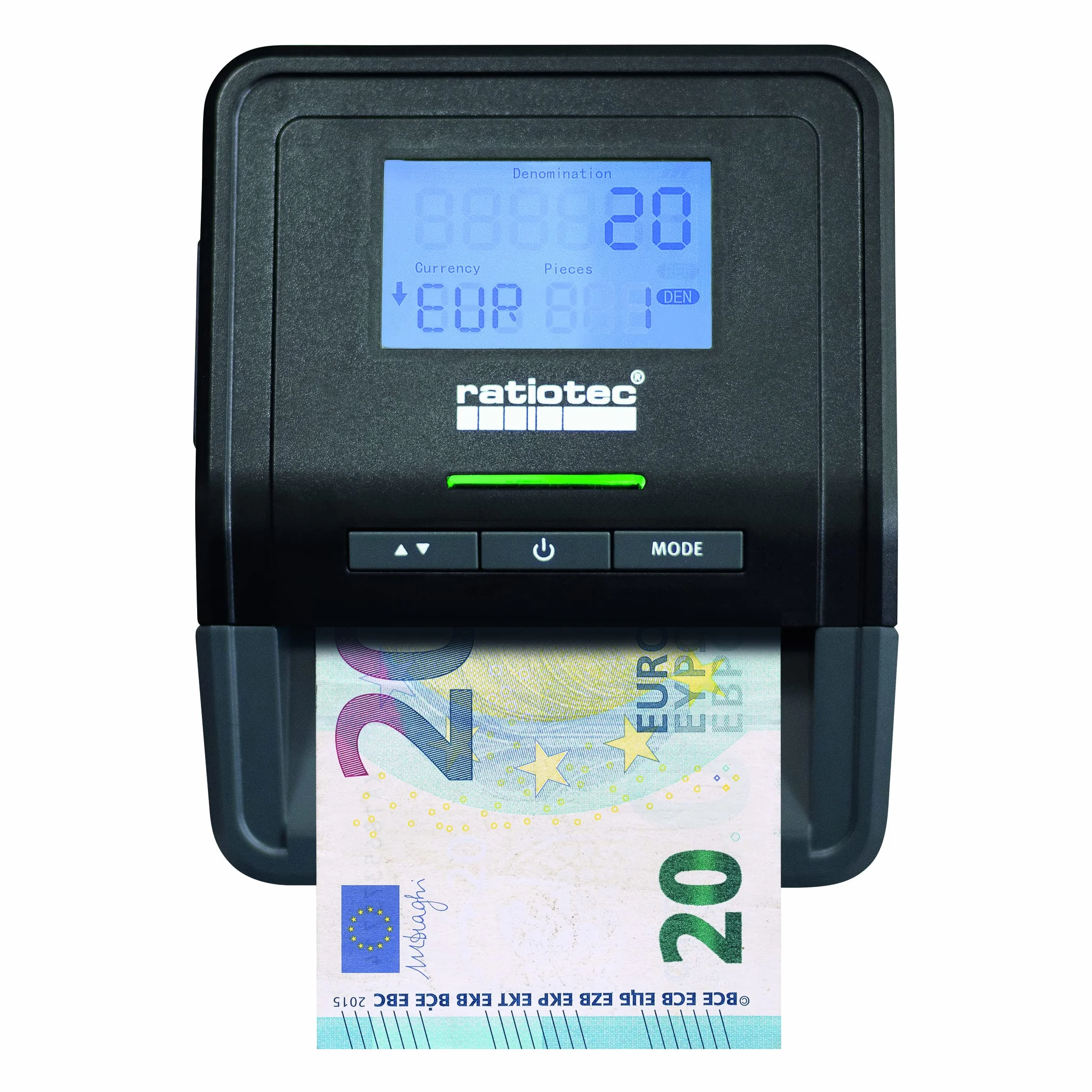 ratiotec Tester banknotów Smart Protect Plus – automatyczne urządzenie do sprawdzania autentyczności banknotów