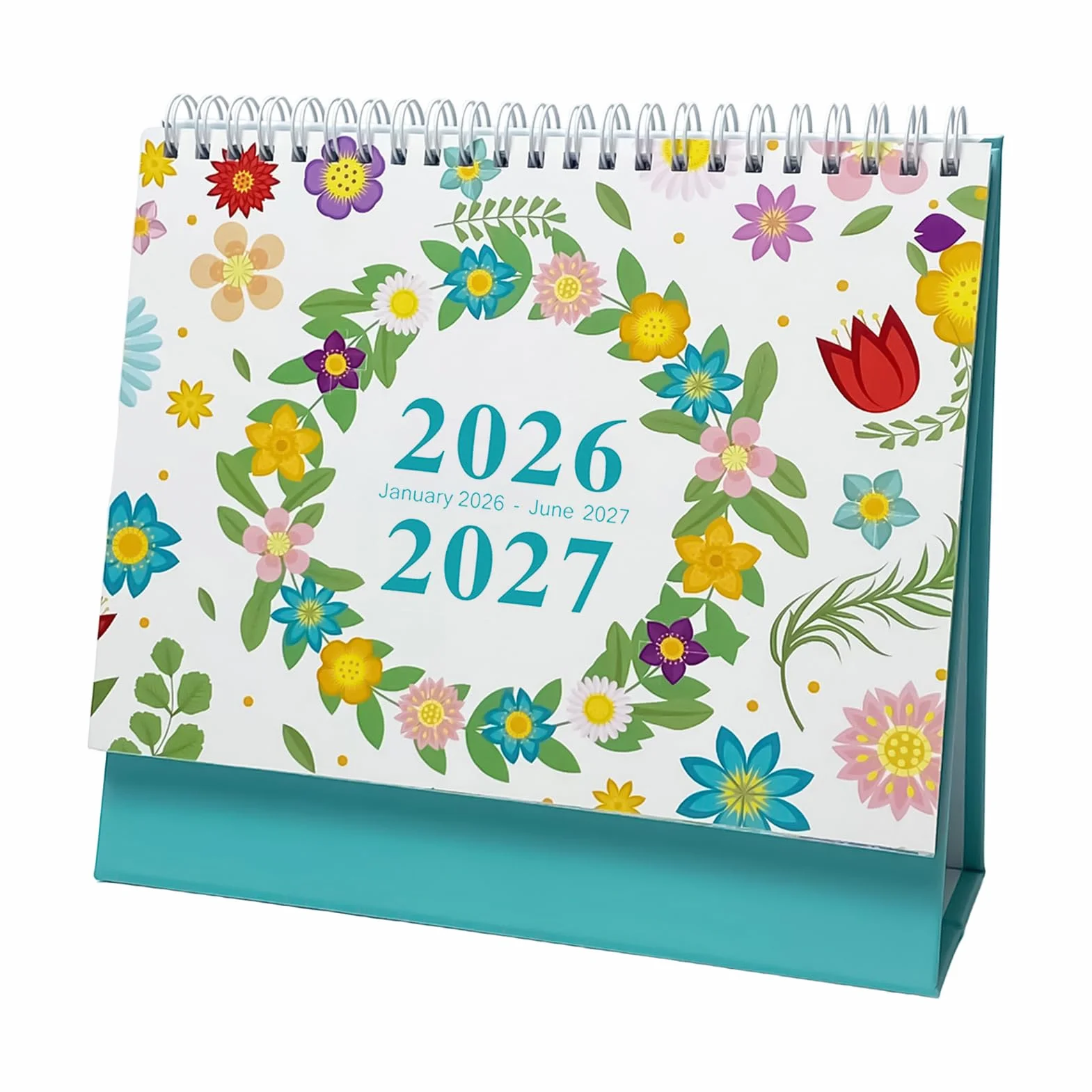 Monthly Planner 2026 Desk Calendar Paper Metal Construction Weekly Daily Notes Compact Appointment Organizer Home Office Classroom