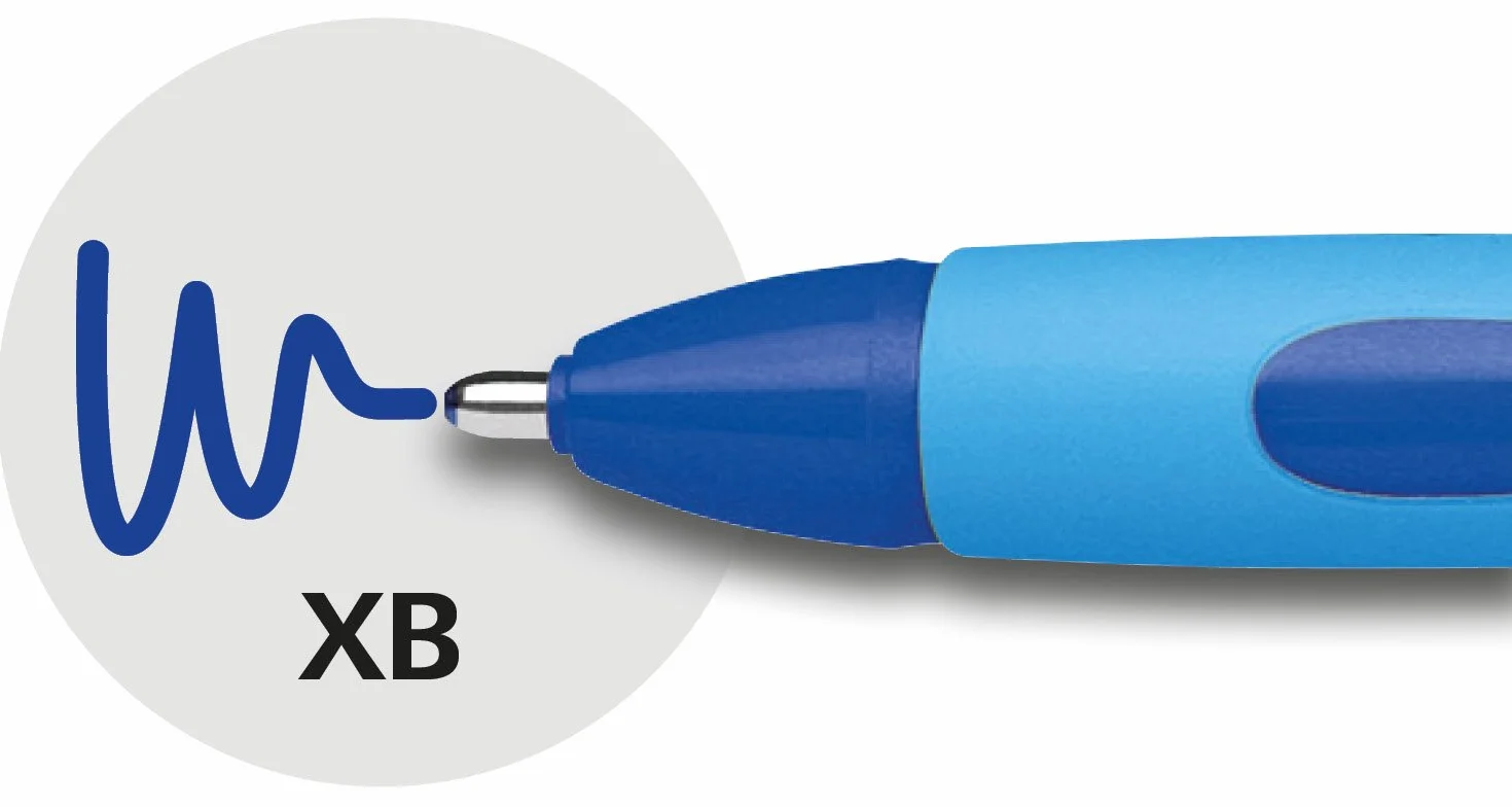 Schneider 150292 Slider Memo XB długopis (grubość kreski: XB, Made in Germany) 3 sztuki, 2 x czarny/1 x niebieski