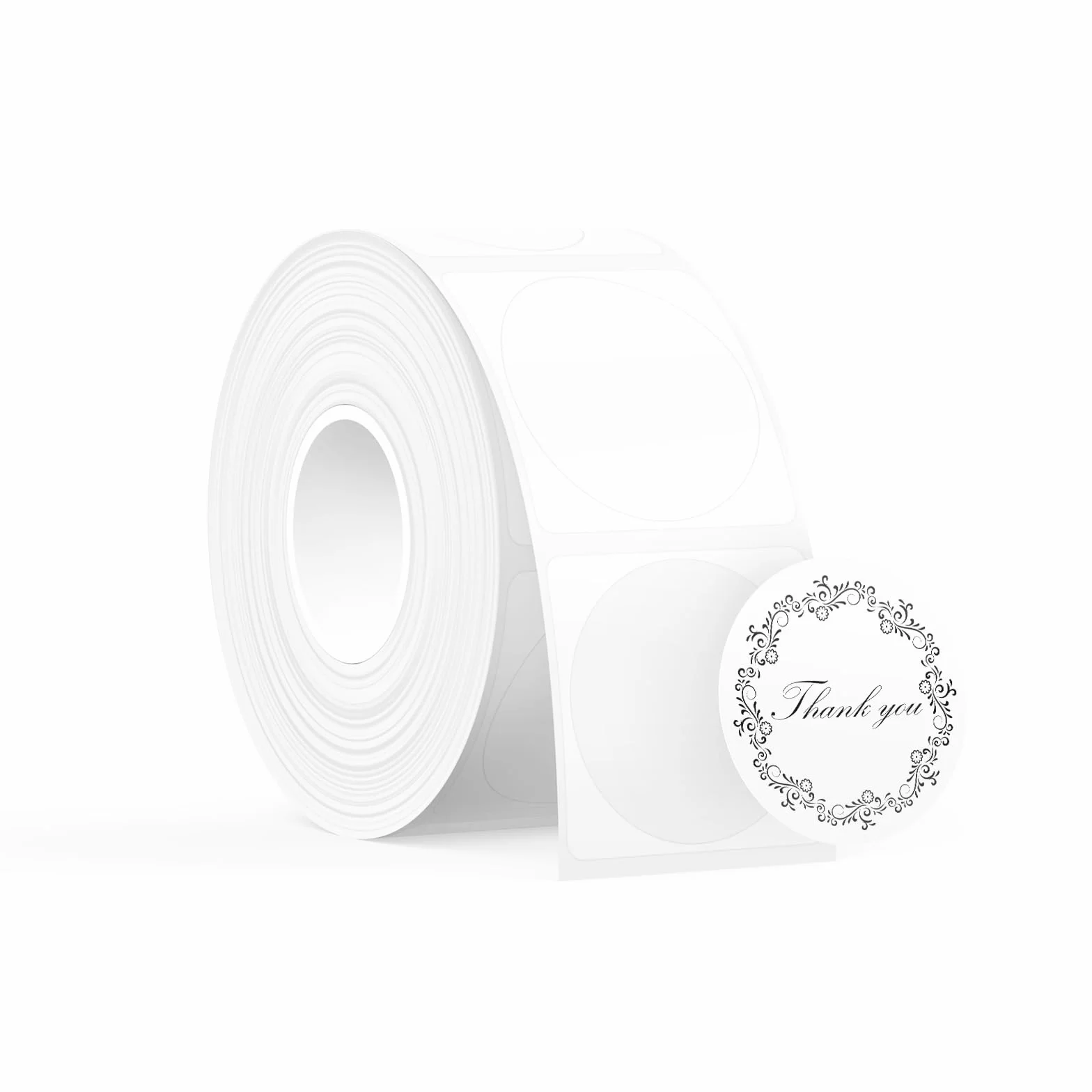 SUPVAN KATASYMBOL T50M Pro Taśma Do Drukarki Etykiet, Papier, Wodoodporne Etykiety Do Domu, Szkoły, Biura, φ 30 mm, 220 Etykiet/Rolka,1 Rolka, Czarny Na Biały