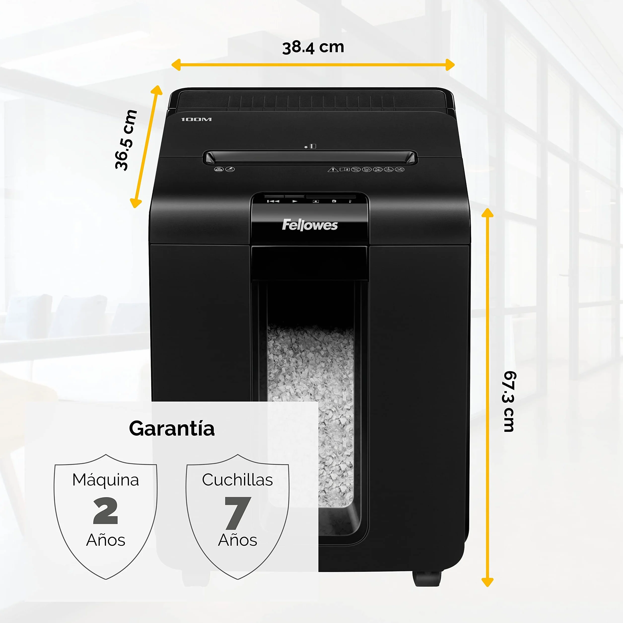 Fellowes Niszczarka Do Dokumentów 100 Arkuszy Czarny