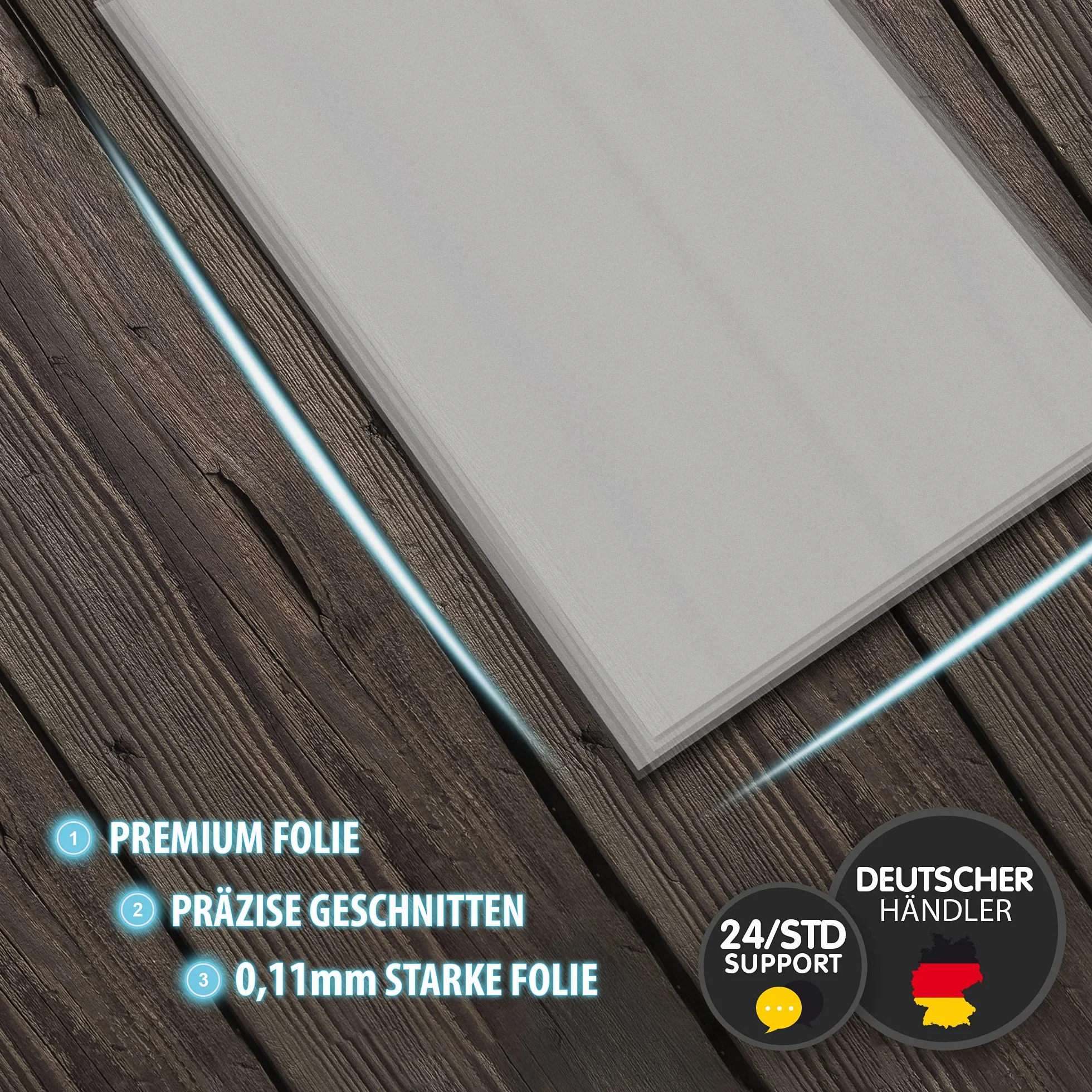 100 arkuszy folii PEMIUM – DIN A4 przezroczyste – do drukarek laserowych, kopiarek – folia OHP bardzo gruba – wysoka jakość druku i projekcji – Made in Germany