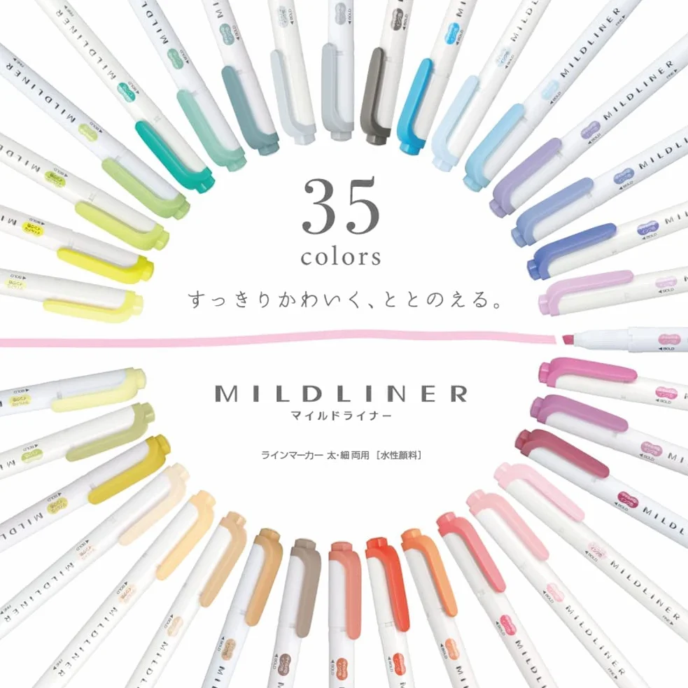 Zebra Pen Mildliner Zestaw Markerów 35 Kolorów WKT7-35C