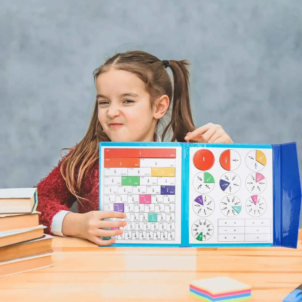 Materiał do nauki ułamków magnetyczny, nauka ułamków magnetyczna, magnetyczna gra matematyczna dla dzieci, zasoby matematyczne, magnetyczne kółka ułamkowe, zabawka matematyczna do nauki ułamków