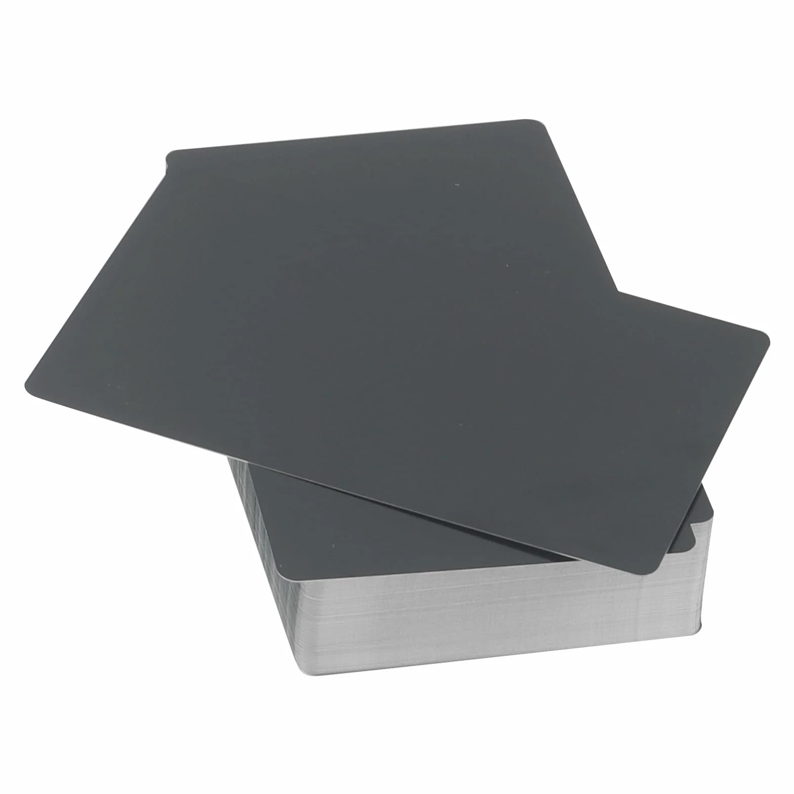 Aluminiowe wizytówki puste 86x54x0,21 mm czarne karty do pisania laserowego