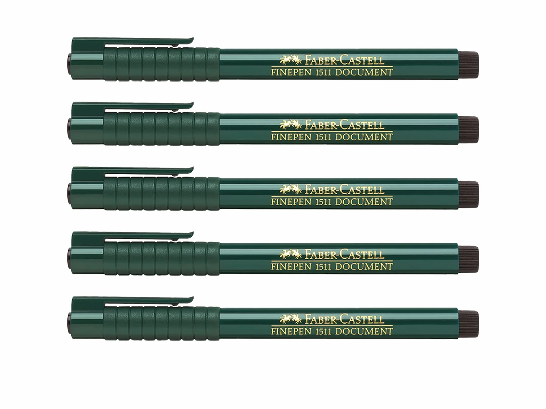 FABER-CASTELL 205003 – pisak Finepen 151199, 0,4 mm, czarny, 5 sztuk