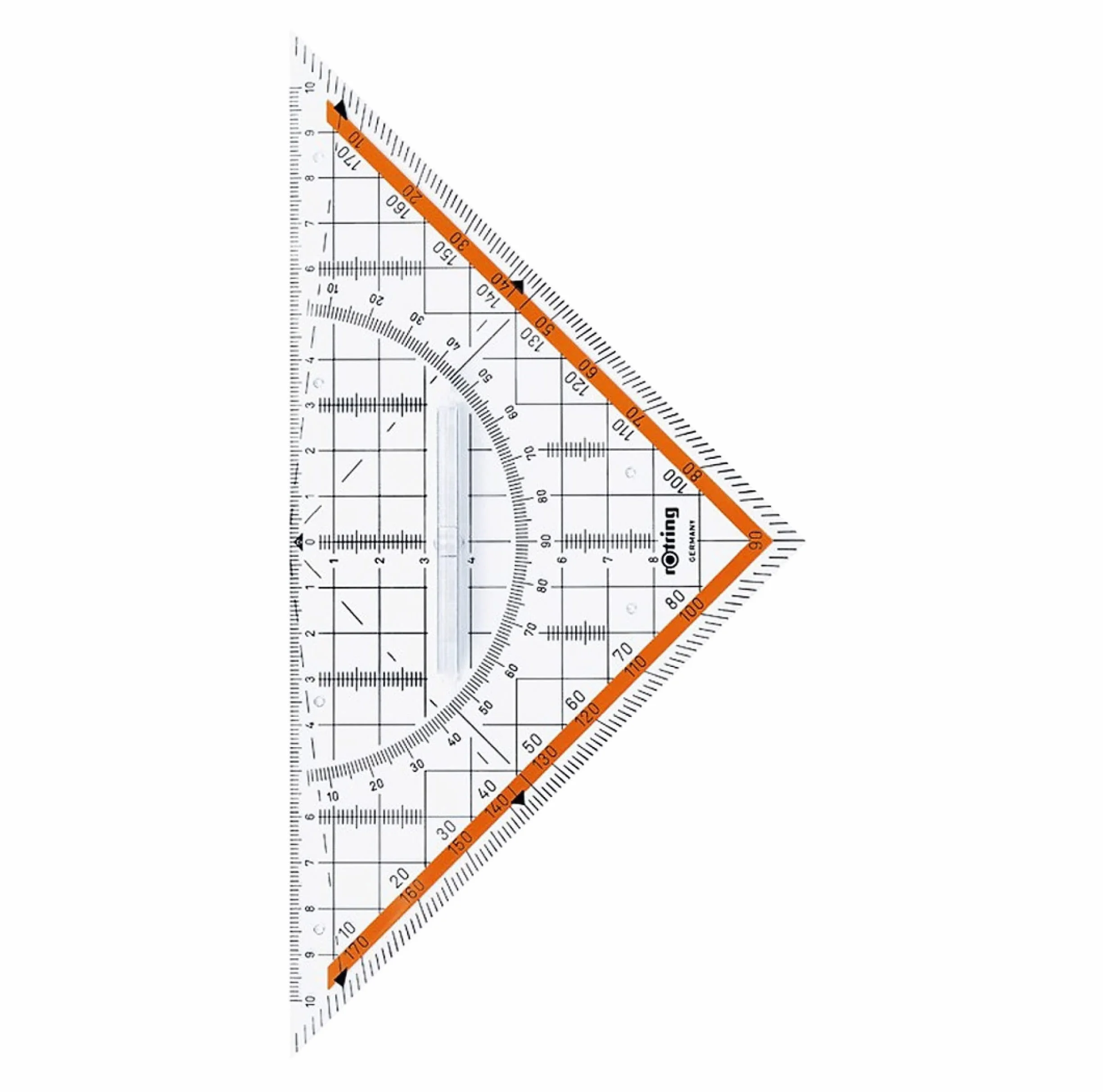 Rotring Centro duży zestaw geometryczny, kwadratowy, z uchwytem, 23 cm