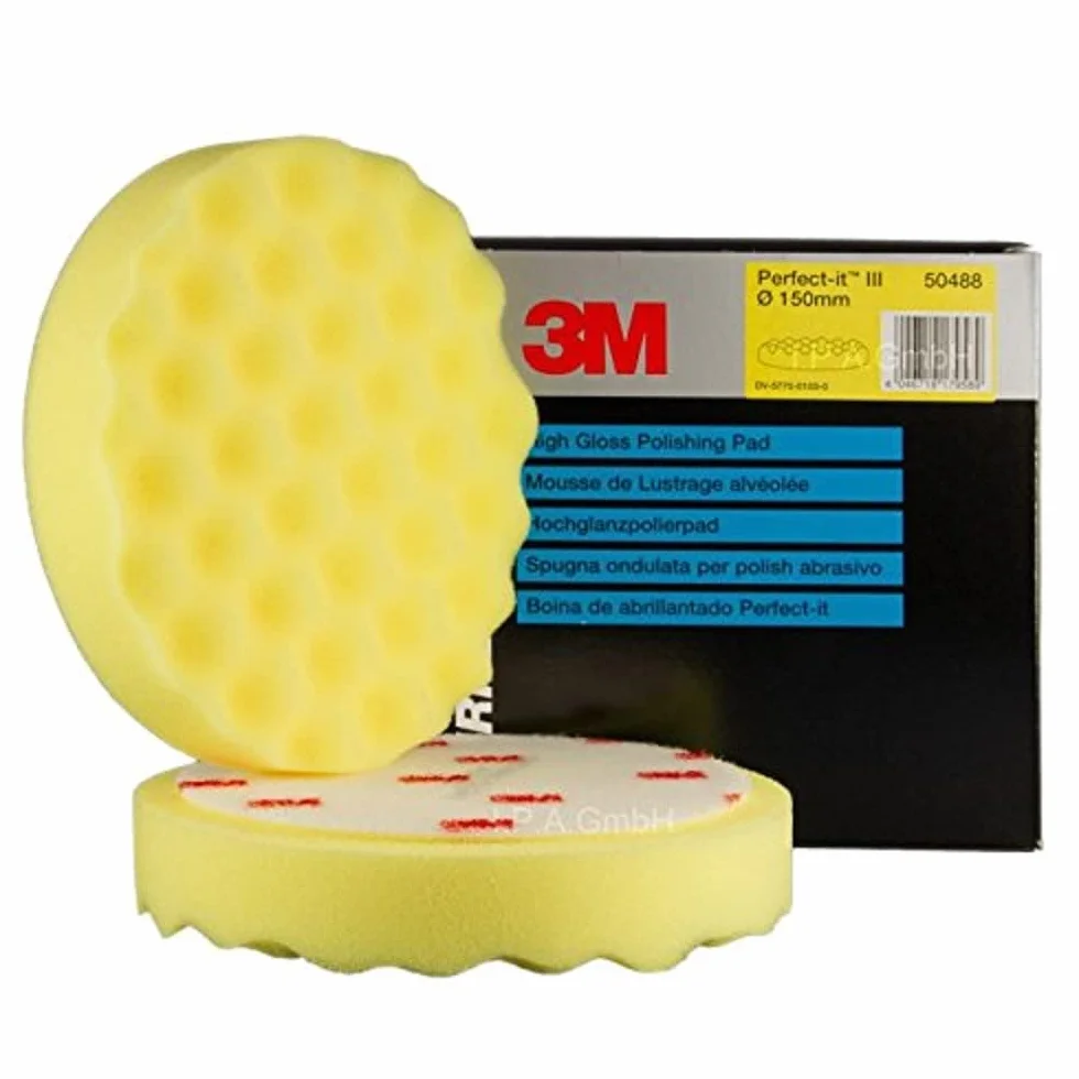 3M 7000032138 Dysk Polerski, Żółty, Średnica 150 mm, 2 Sztuki
