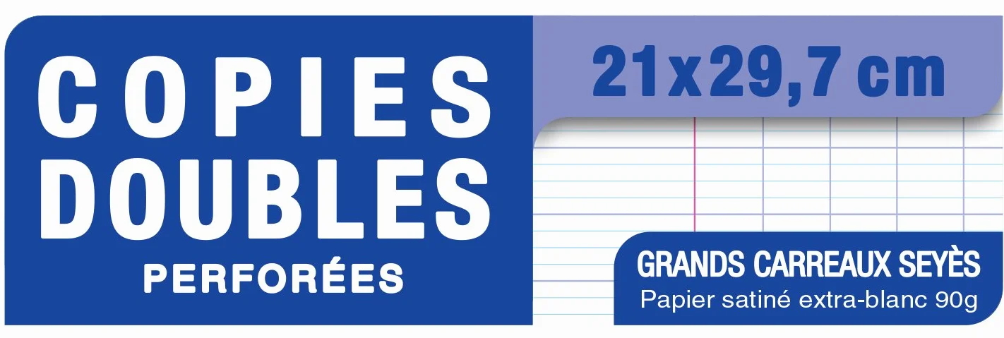 Oxford Kopie doubles perforées, A4, seyès, offre spéciale