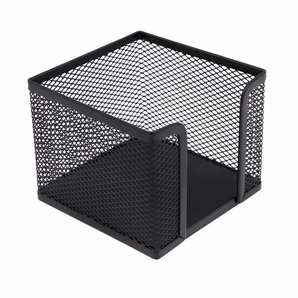 Pojemnik na karteczki metalowy czarny
