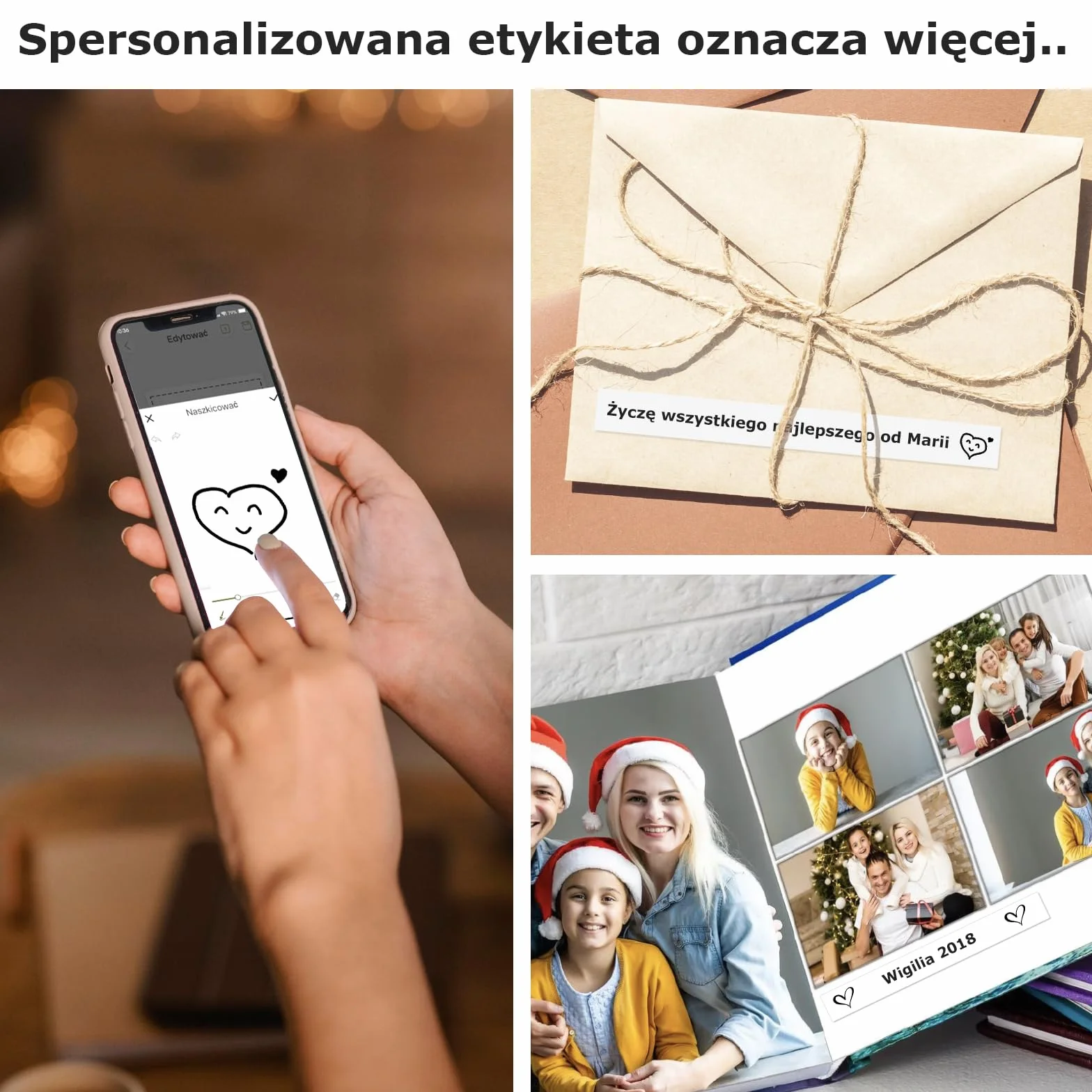 SUPVAN E10 Drukarka Etykiet Bluetooth, Termiczna i Bez Tuszu, z Wodoodpornymi Etykietami Samoprzylepnymi, Aplikacja Mobilna (40+ Czcionek, 150+ Szablonów, 700+ Ikon), Do Domu i Biura, Czarna