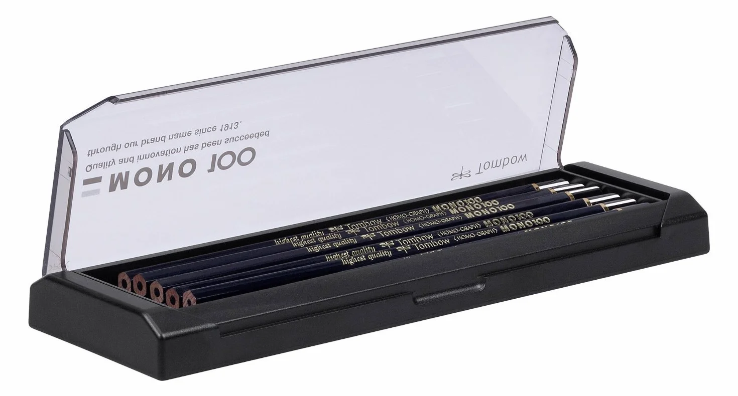 Tombow MONO-100-AS ołówek Mono 100 zestaw 12 sztuk czarny