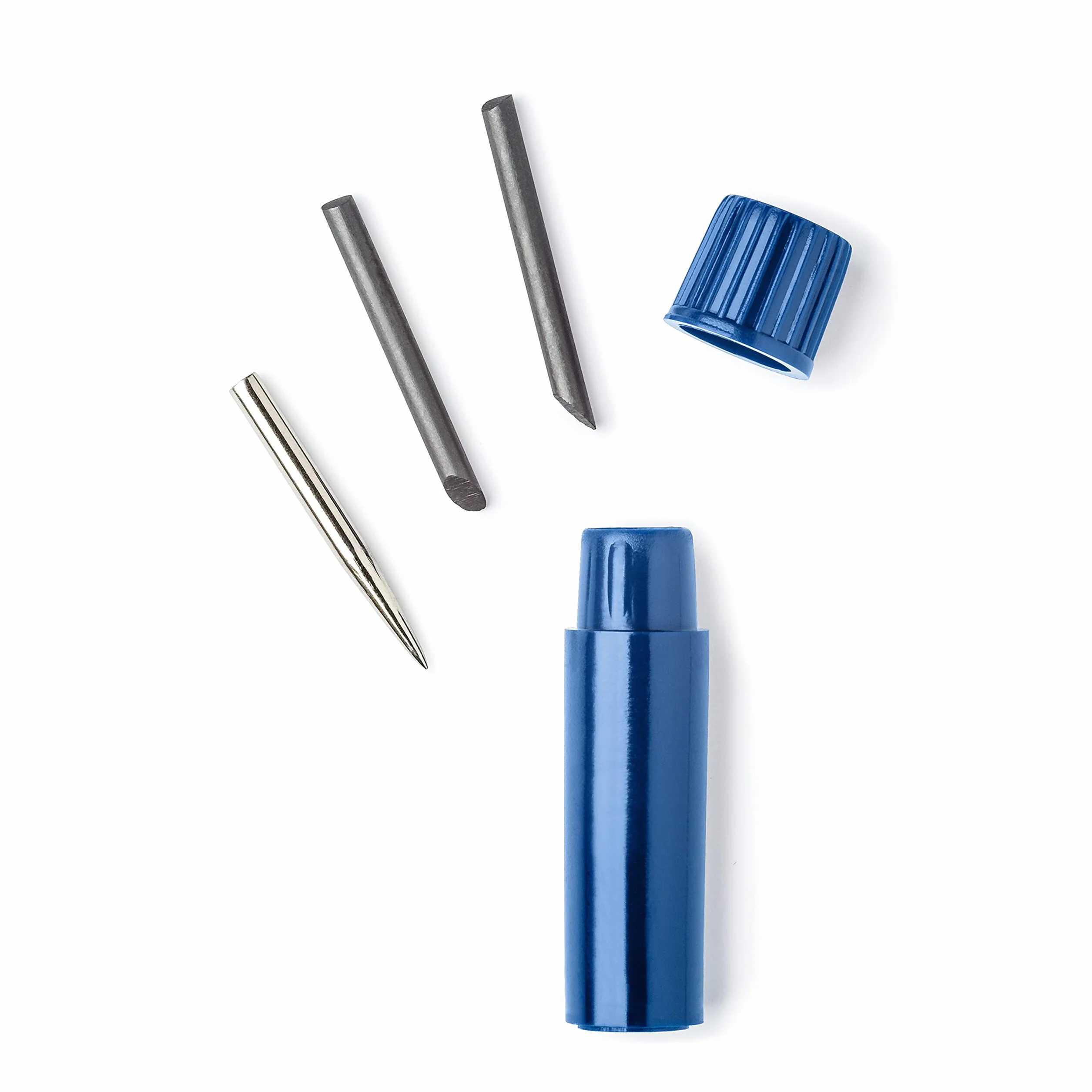 STAEDTLER Mars Comfort 552 01 cyrkiel, cyrkiel z szybką regulacją, wymienna igła, zginane uda, średnica koła kreślarskiego: 350 mm, długość: 170 mm, kolor: niebieski, srebrny, etui z klapką