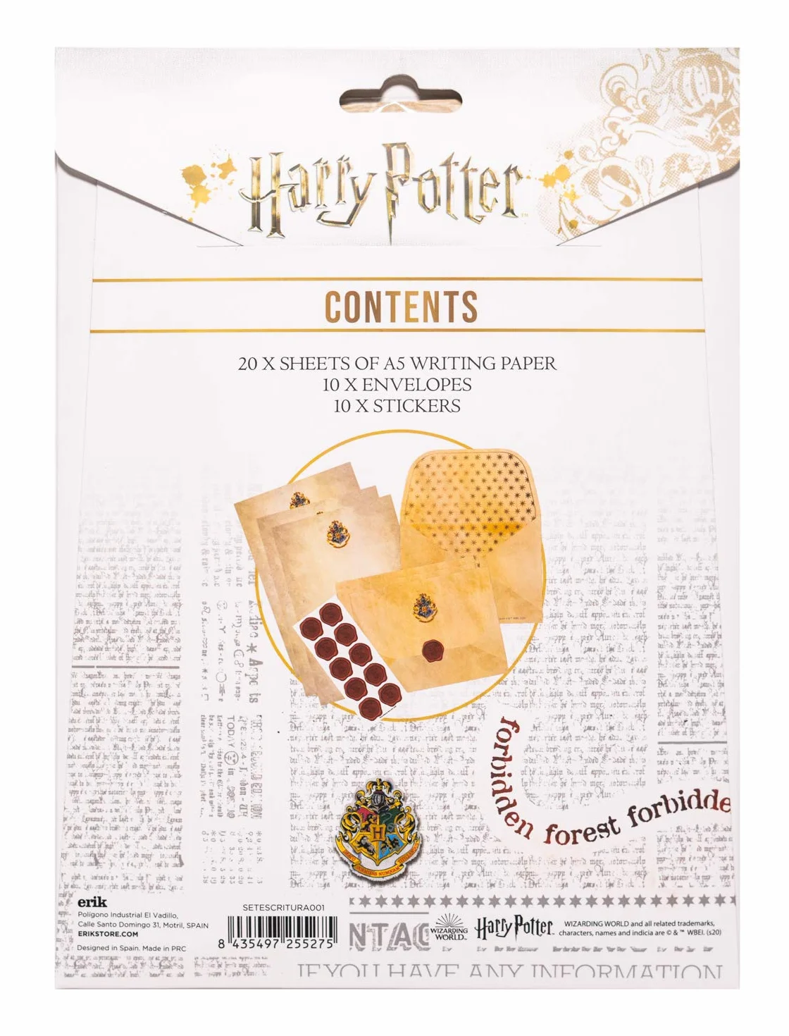 Zestaw do pisania listów Harry Potter