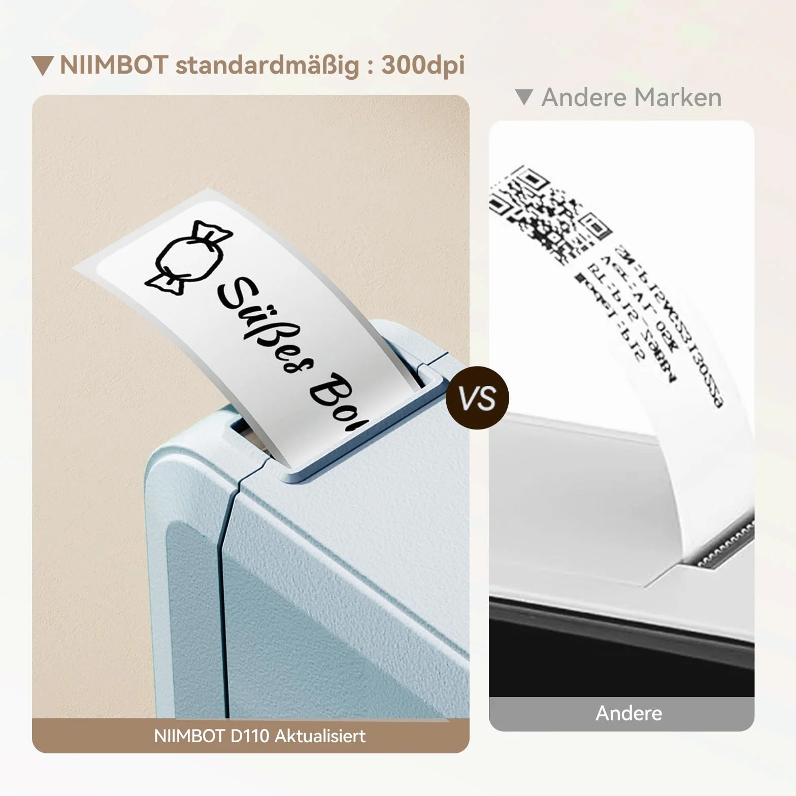 NIIMBOT Mini Bluetooth D110_M drukarka etykiet, przenośne urządzenie do etykietowania, szerokość druku 15 mm, kompatybilna z systemem iOS Android, do domu, biura (niebieska)
