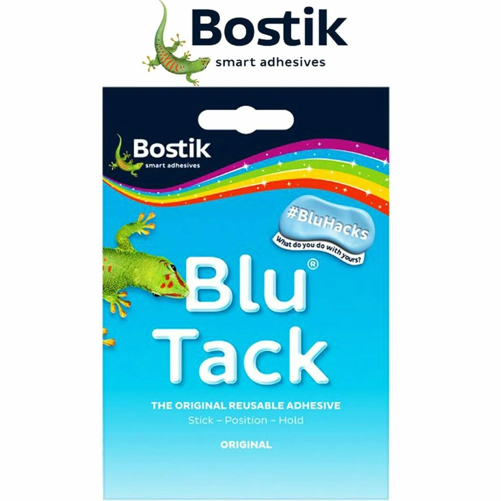 Blu Tack niebieskie samoprzylepne naklejki wielokrotnego użytku 4 szt
