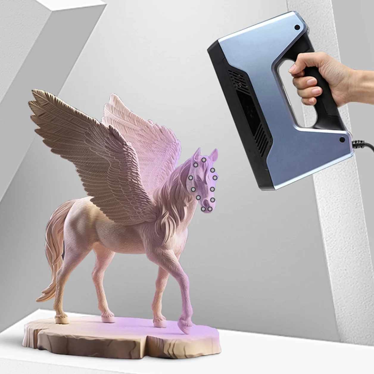 Markery do skanera 3D, odblaskowe punkty, średnica 6-10 mm, precyzyjne oznaczenia referencyjne