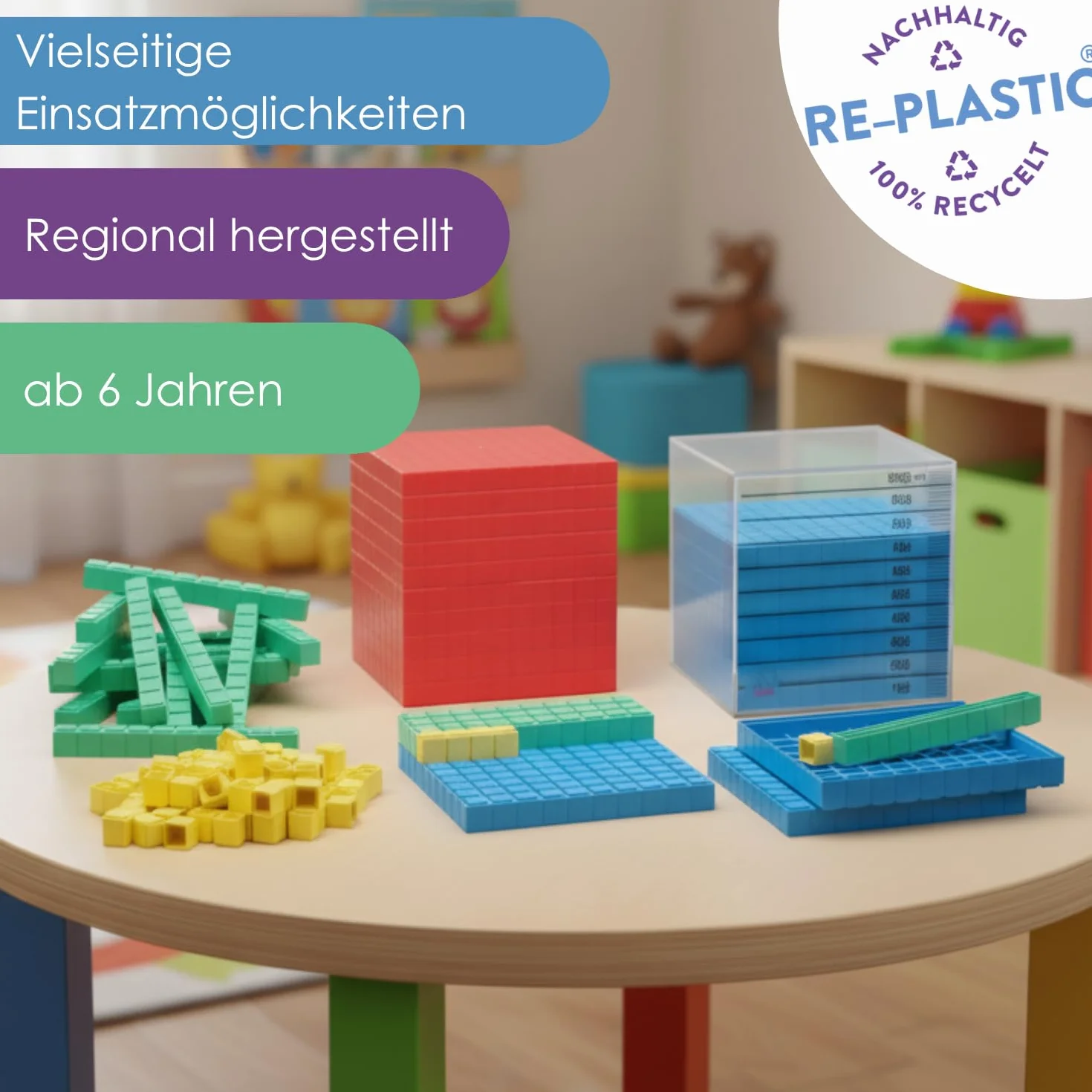 WISSNER Zestaw podstawowy dziesięć w zakresie liczb 1000 Re-Plastic