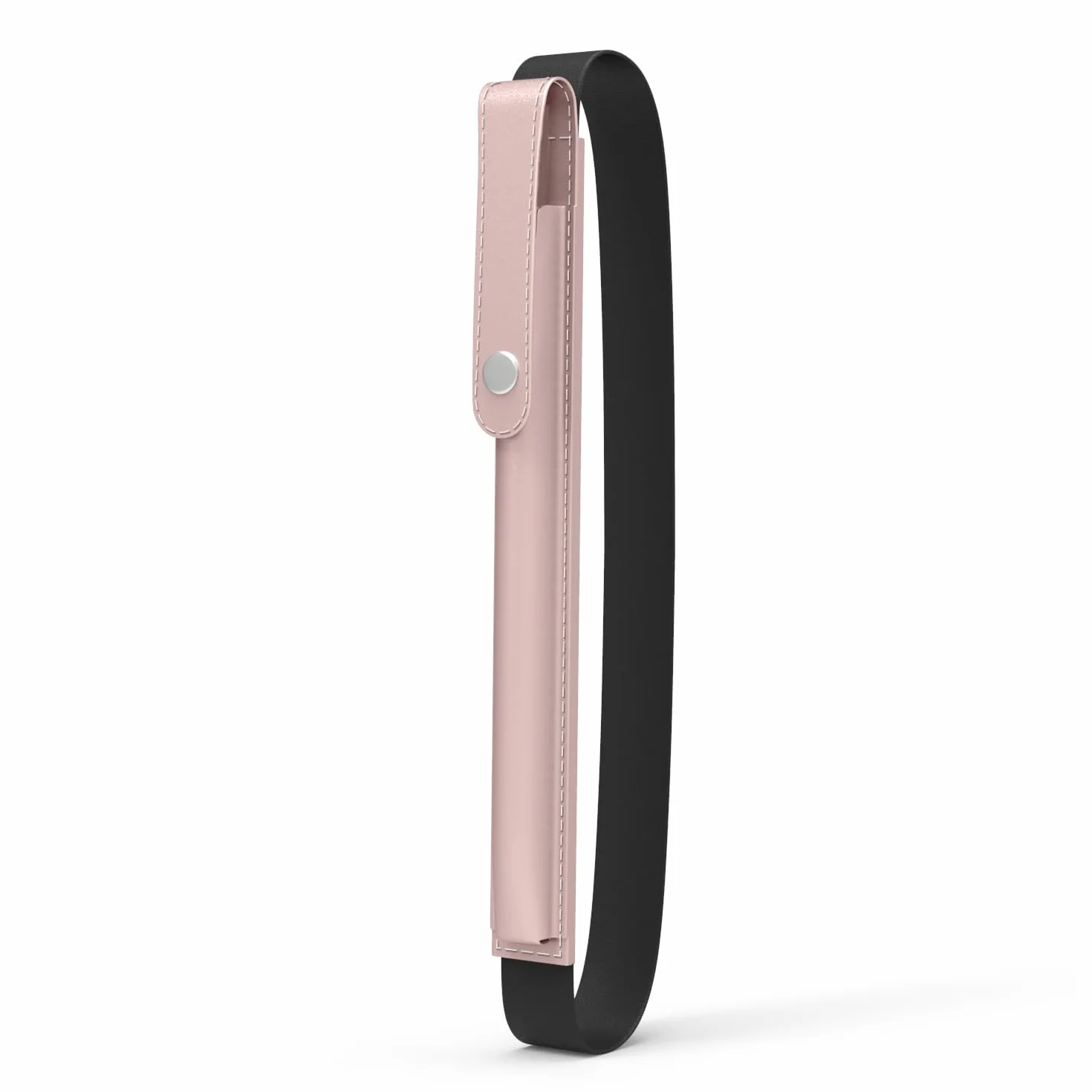 MoKo Pojemnik na Ołówek Apple Pencil Pro, Apple Pencil 1. i 2. generacji, iPencil (USB-C), Etui na Ołówek do iPada z PU Skórą, z Klamrą i Gumką do Przymocowania do Etui na iPada, Różowe Złoto