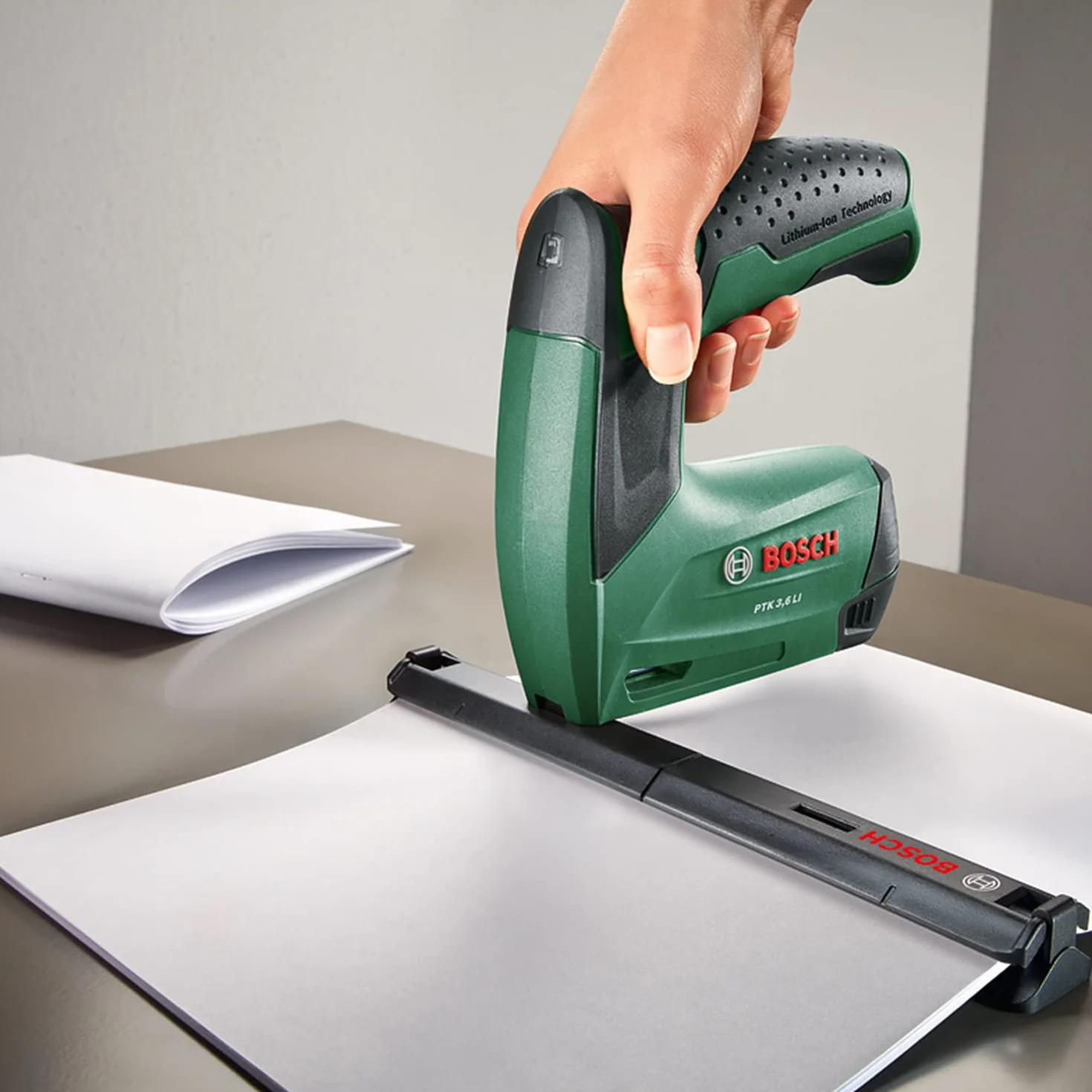 Bosch PTK 3,6 LI akumulatorowy zszywacz zestaw biurowy 3,6 V 30 uderzeń/min