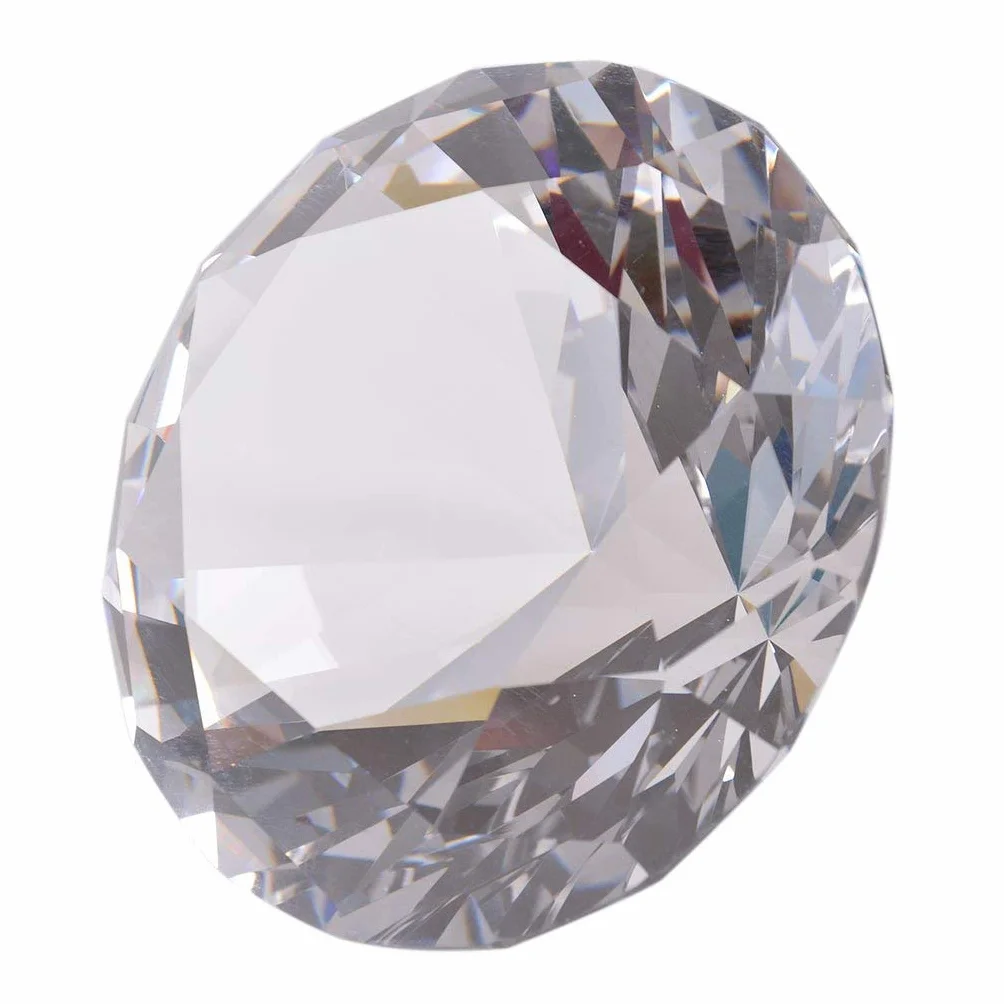LONGWIN 60 mm W kryształowy diament przycisk do papieru ozdoba dom miejsce dekoracje solidne przezroczyste