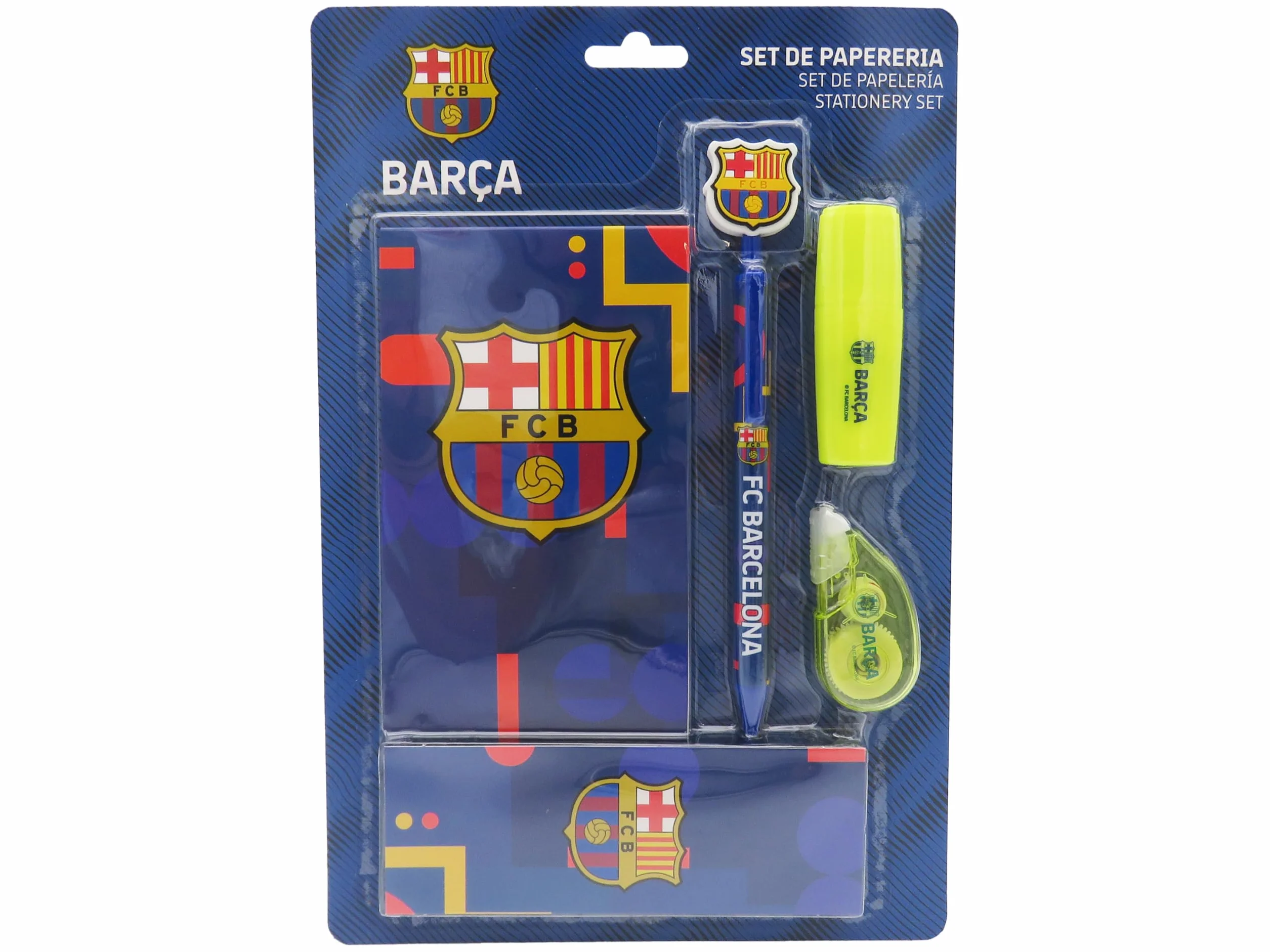 CYPBRANDS FC Barcelona zestaw papeterii, przybory szkolne, pisanie, Barca, oficjalny produkt