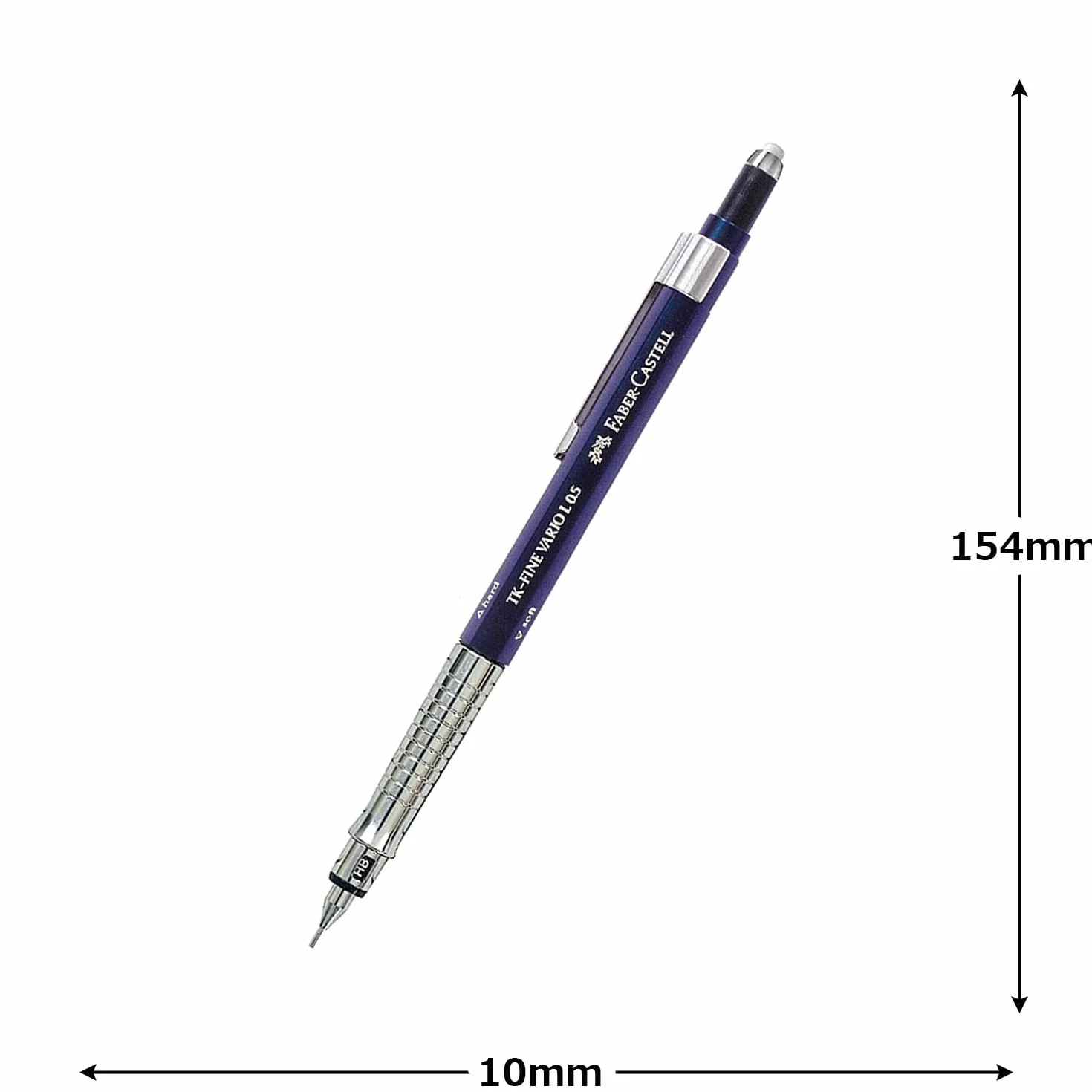 Faber-Castell 135542 - ołówek automatyczny TK-Fine Vario L 0,5 mm, indygo, ołówek minowy z mechanizmem miękkim/twardym
