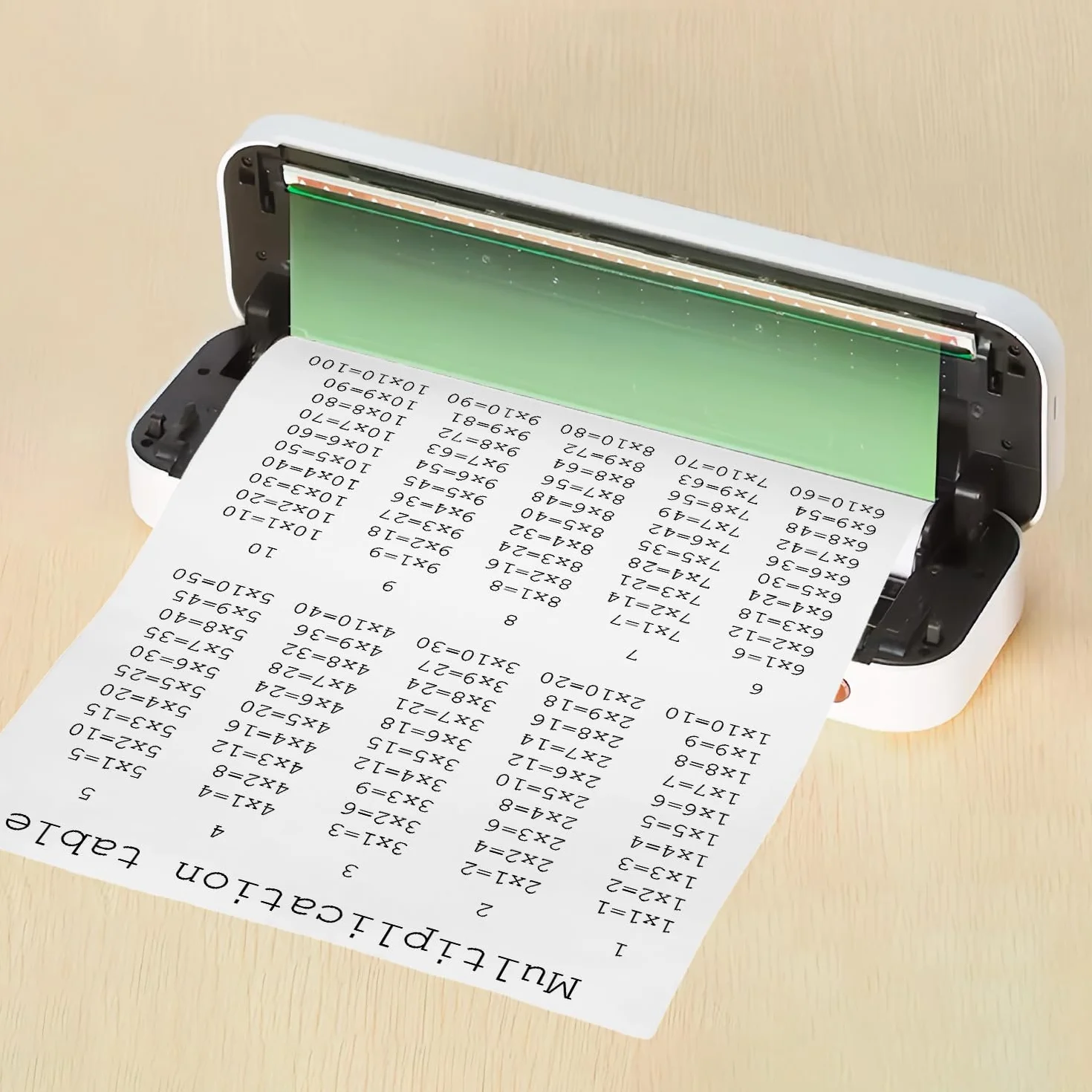 QWORK Termiczny papier A4 do drukarki przenośnej, 100 arkuszy, 4 rolki