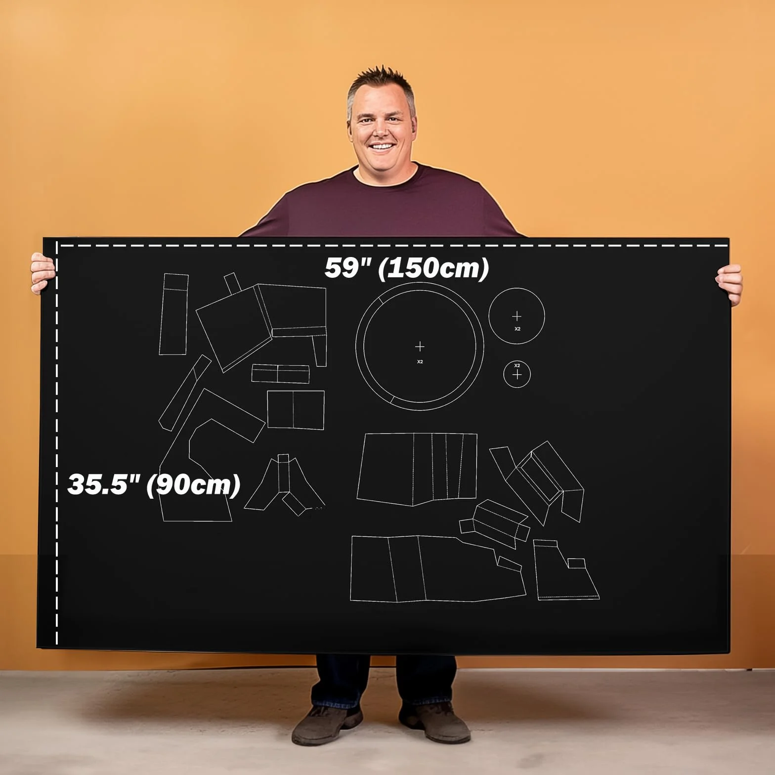 Pianka EVA czarna 4 mm 90 cm x 150 cm 86 kg/m3