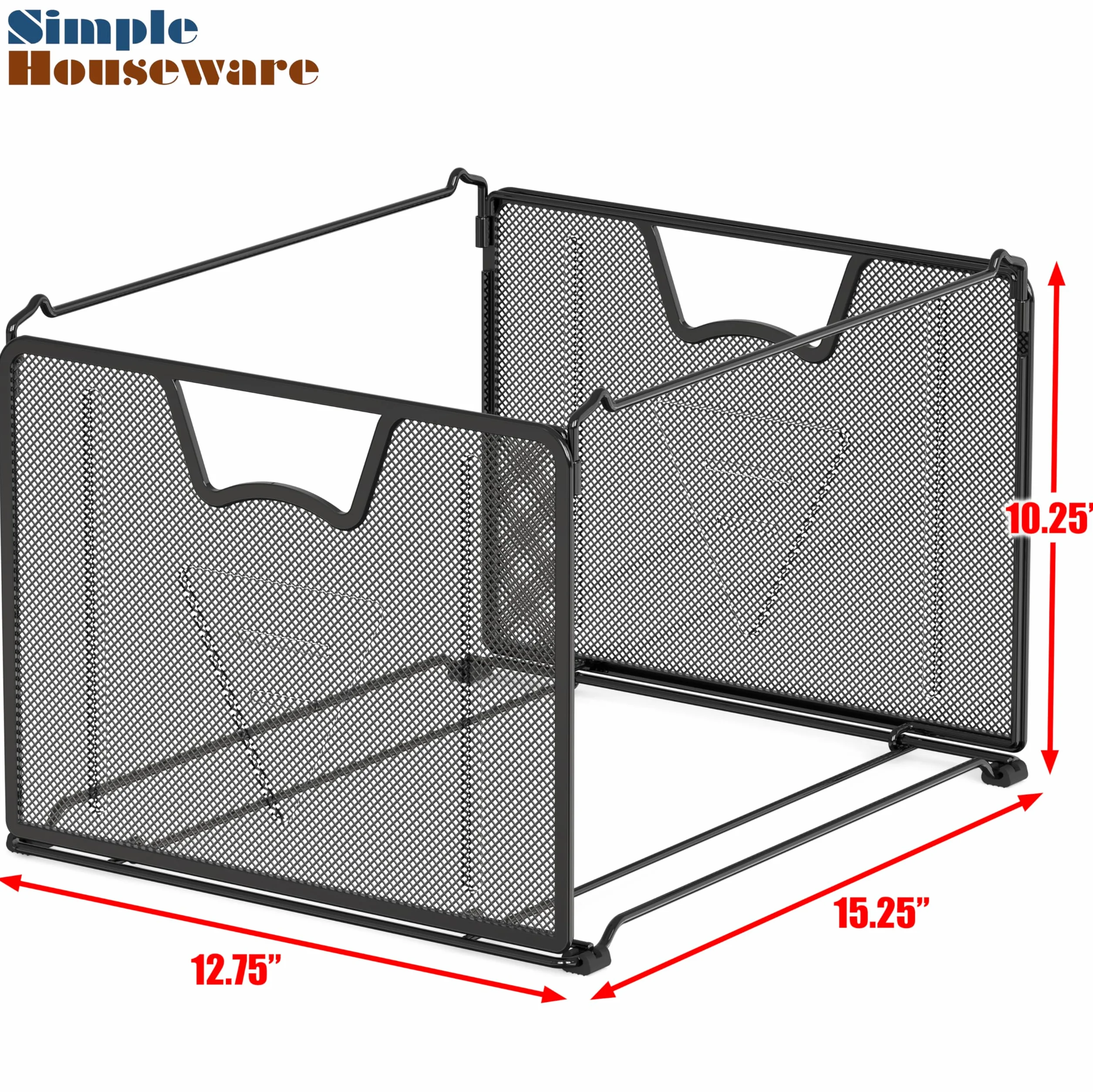 Simple Houseware Wiszący organizer na dokumenty czarny