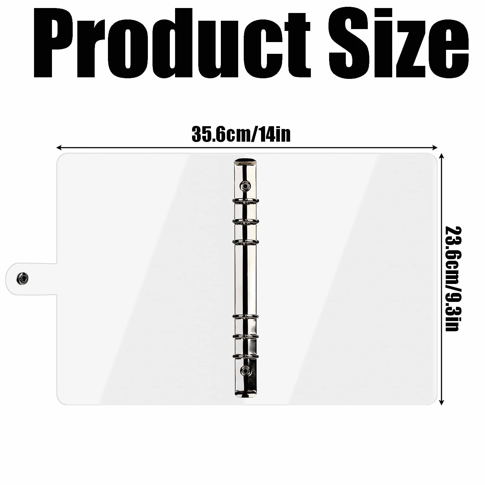 Segregator do notatnika A5 z miękkiego PVC, Przezroczysty miękki segregator pierścieniowy PVC z 6 otworami z zatrzaskiem wodoodporny segregator z luźnymi kartkami do pamiętnika biura domu