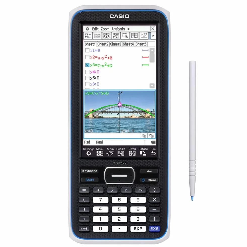 Casio Fx-Cp400 Kalkulator, Czarny, ‎20,6 x 8,9 x 2,1 cm