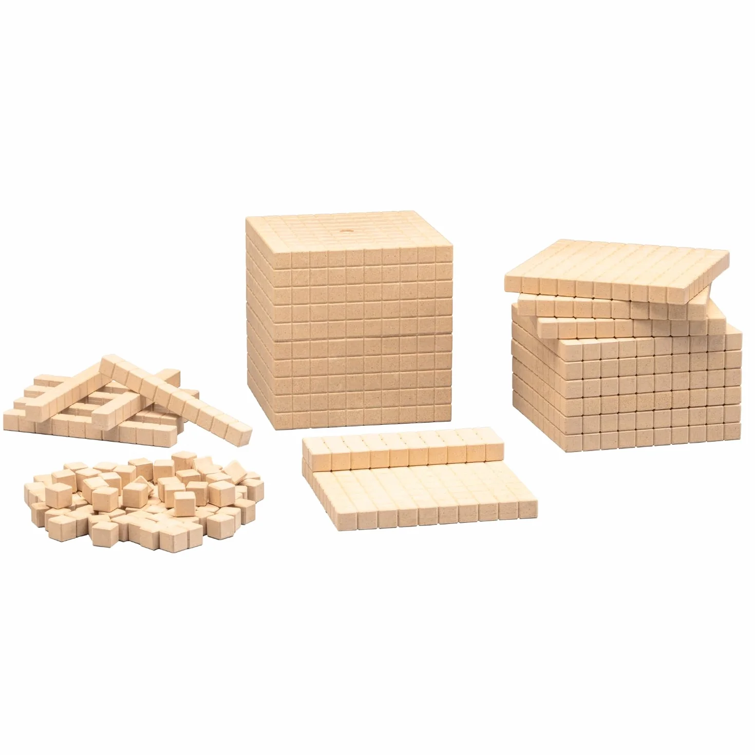 WISSNER Dienes Grundsortiment 121 elementów RE-Wood do liczenia dziesiętnego