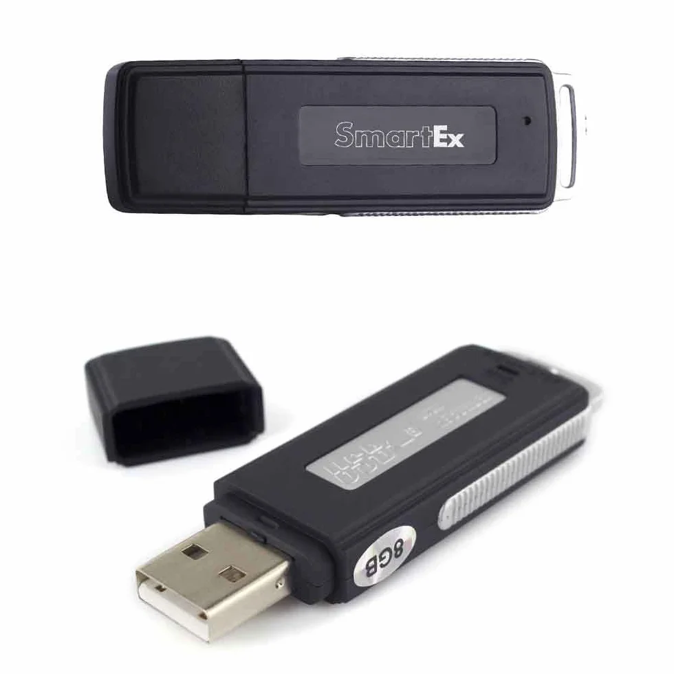 SMARTEX | 8 GB / 150 godzin Mini dyktafon USB Audio - mikrofon szpiegowski - Voice Recorder Pendrive USB 2 w 1