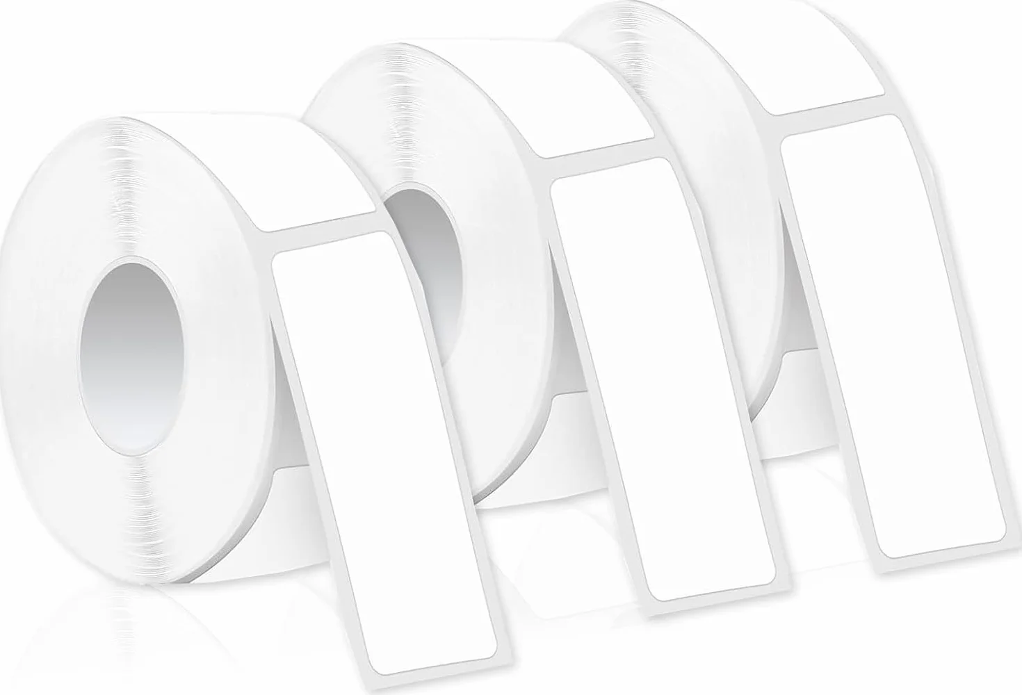 3 rolki wymiennych etykiet – 480 sztuk, samoprzylepne, wodoodporne, termiczne, białe, do domu, biura (białe)