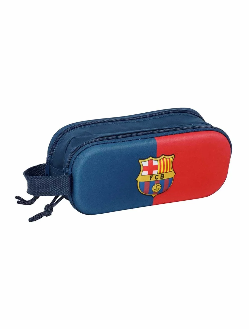 Safta FC Barcelona podwójny piórnik 3D dla dzieci 21 x 6 x 8 cm niebieski granatowy